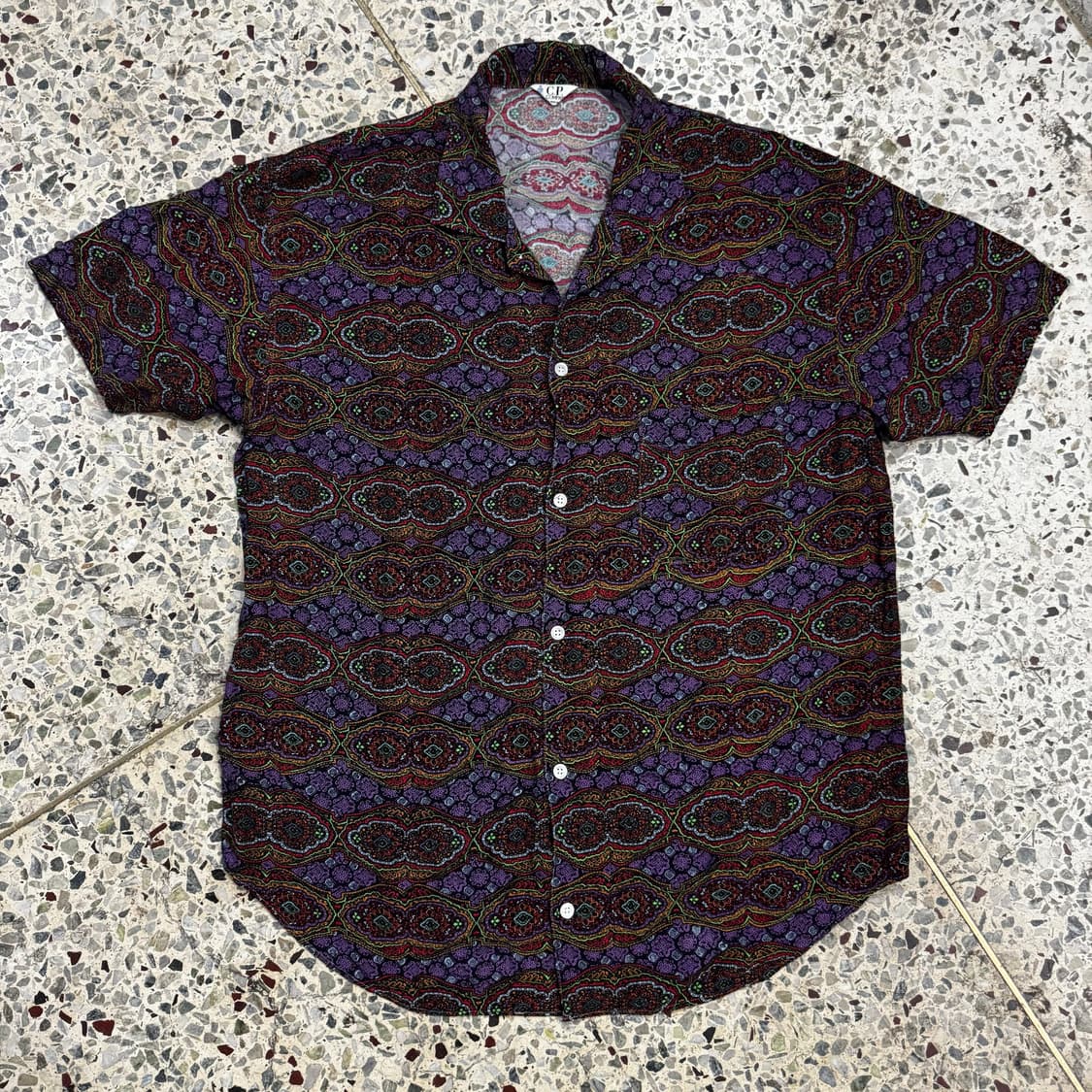 [M-L] 90s CP COMPANY 페이즐리패턴 레이온 셔츠 상품이미지1