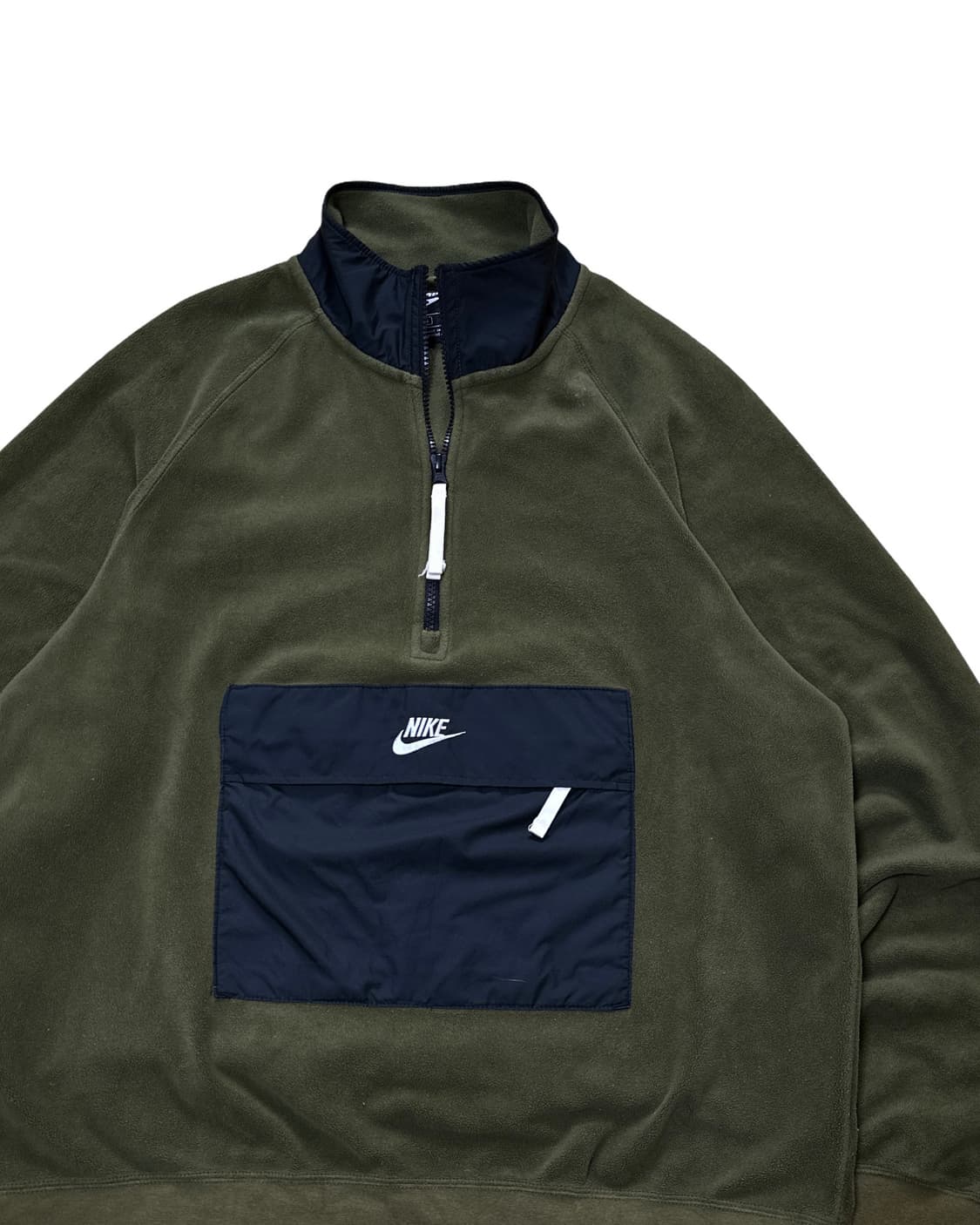 나이키 센터포켓 카키 플리스 반집업 상품이미지2