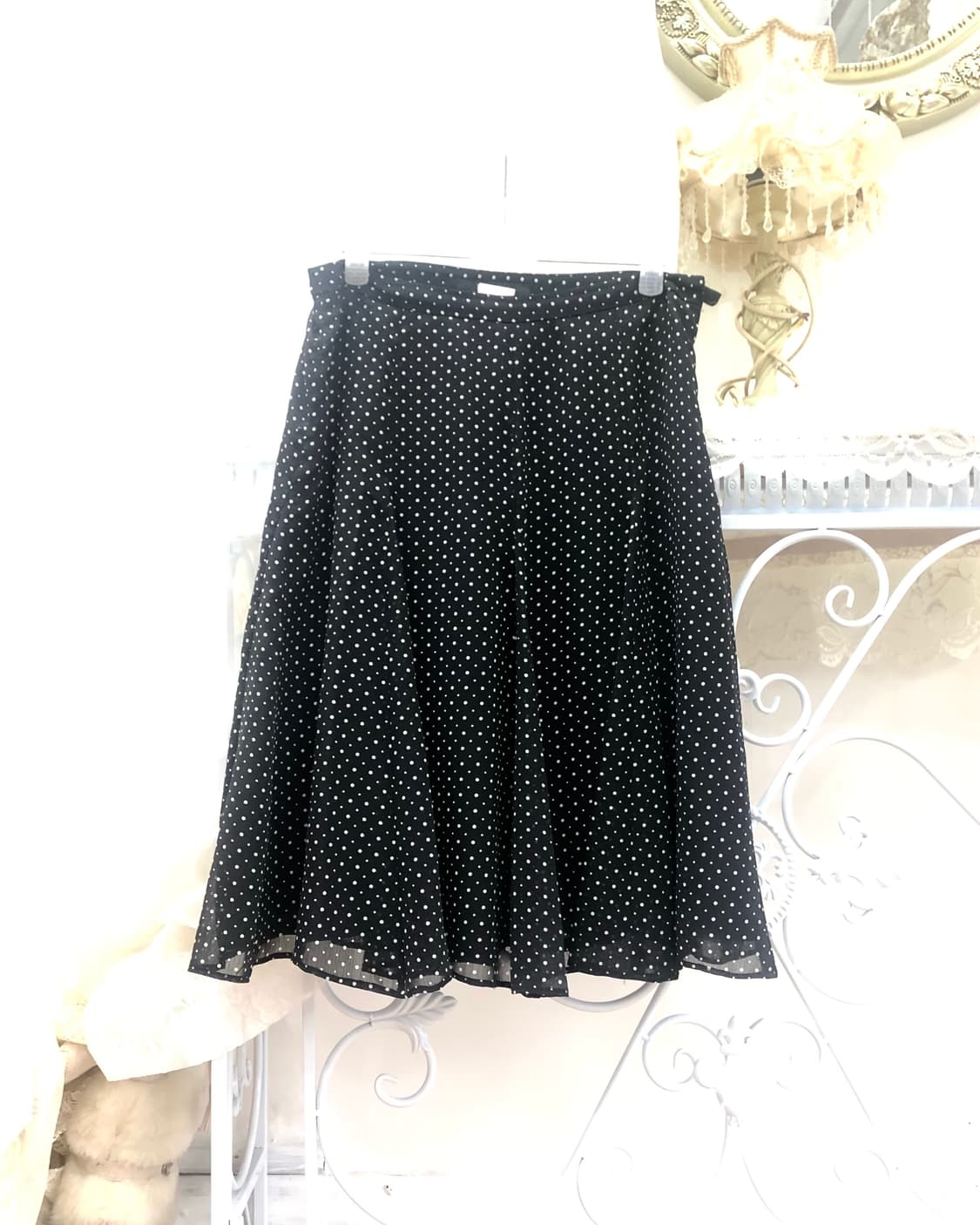 basic dot flare midi skirt  상품이미지1