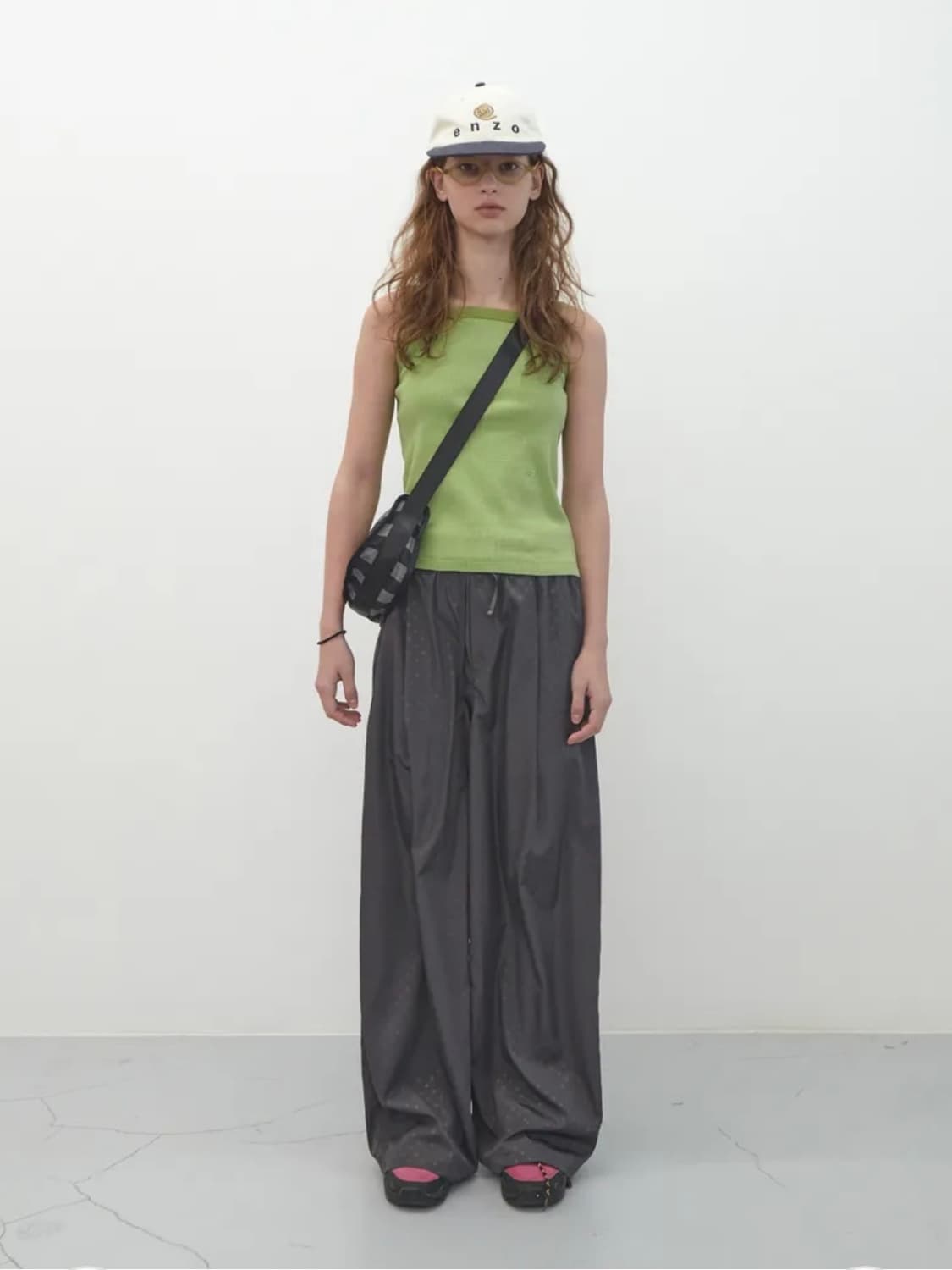 엔조블루스 도트 투웨이 밴딩 팬츠 차콜 상품이미지3