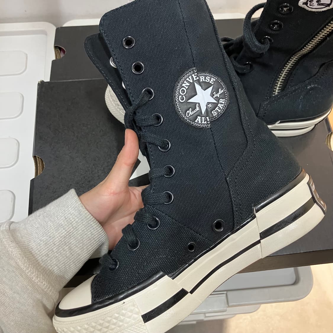 컨버스 척 플러스 엑스하이 블랙 225 상품이미지4