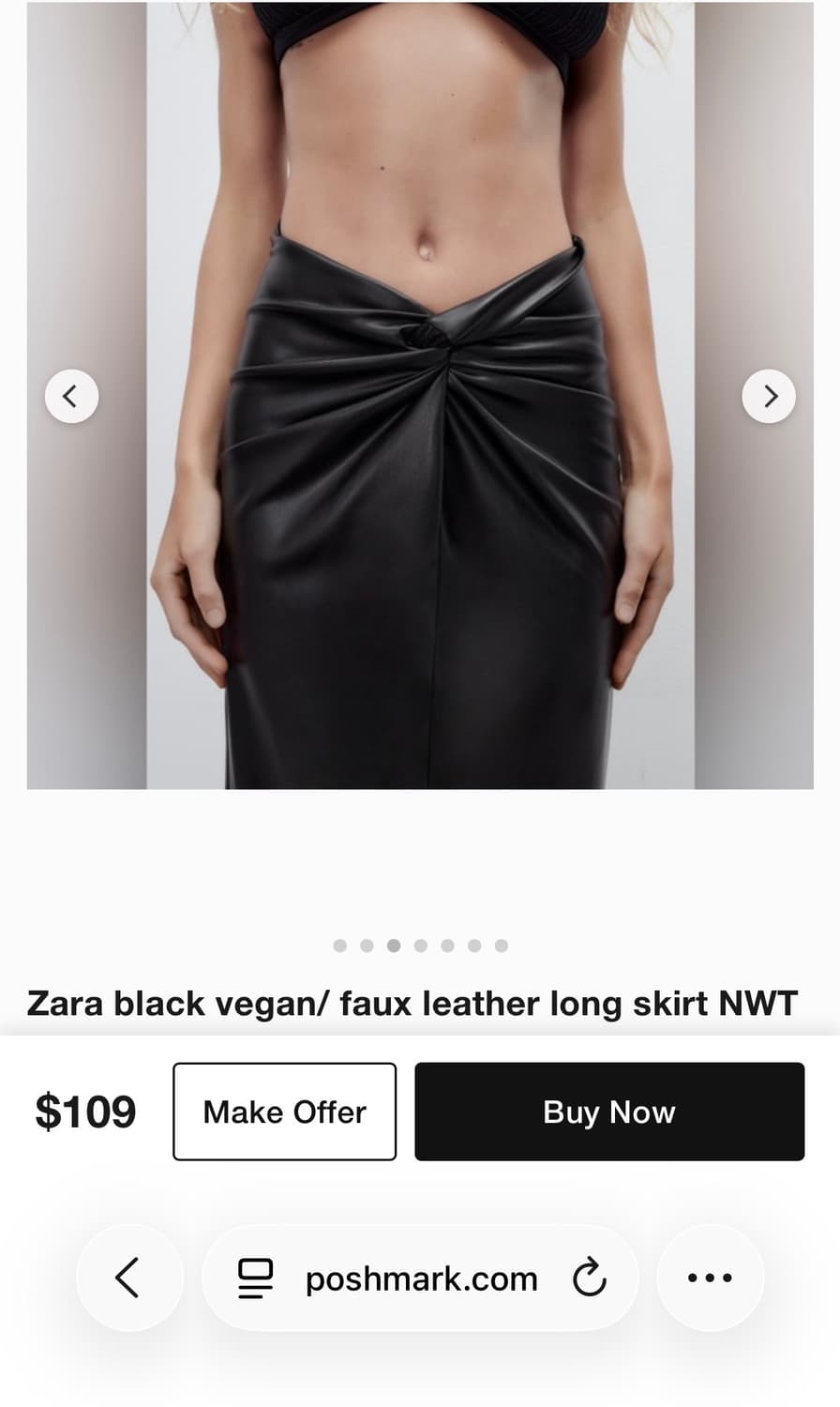 레더 맥시 스커트 상품이미지2