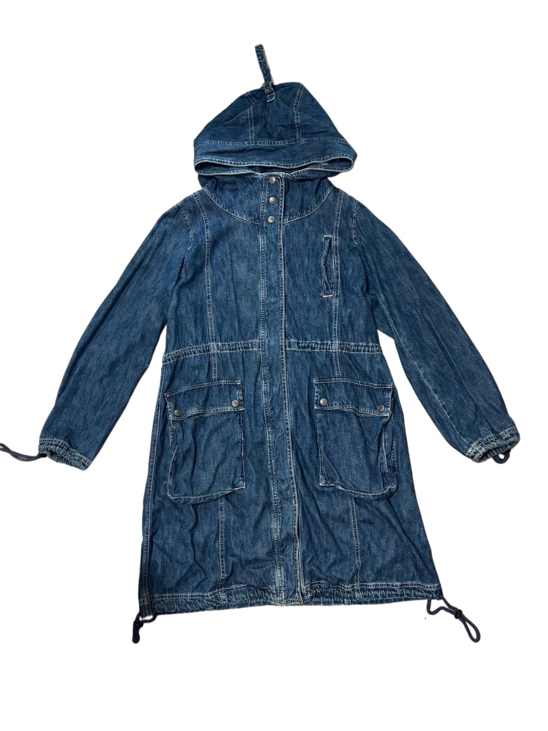 블루 데님 빈티지 코트 자켓 상품이미지2