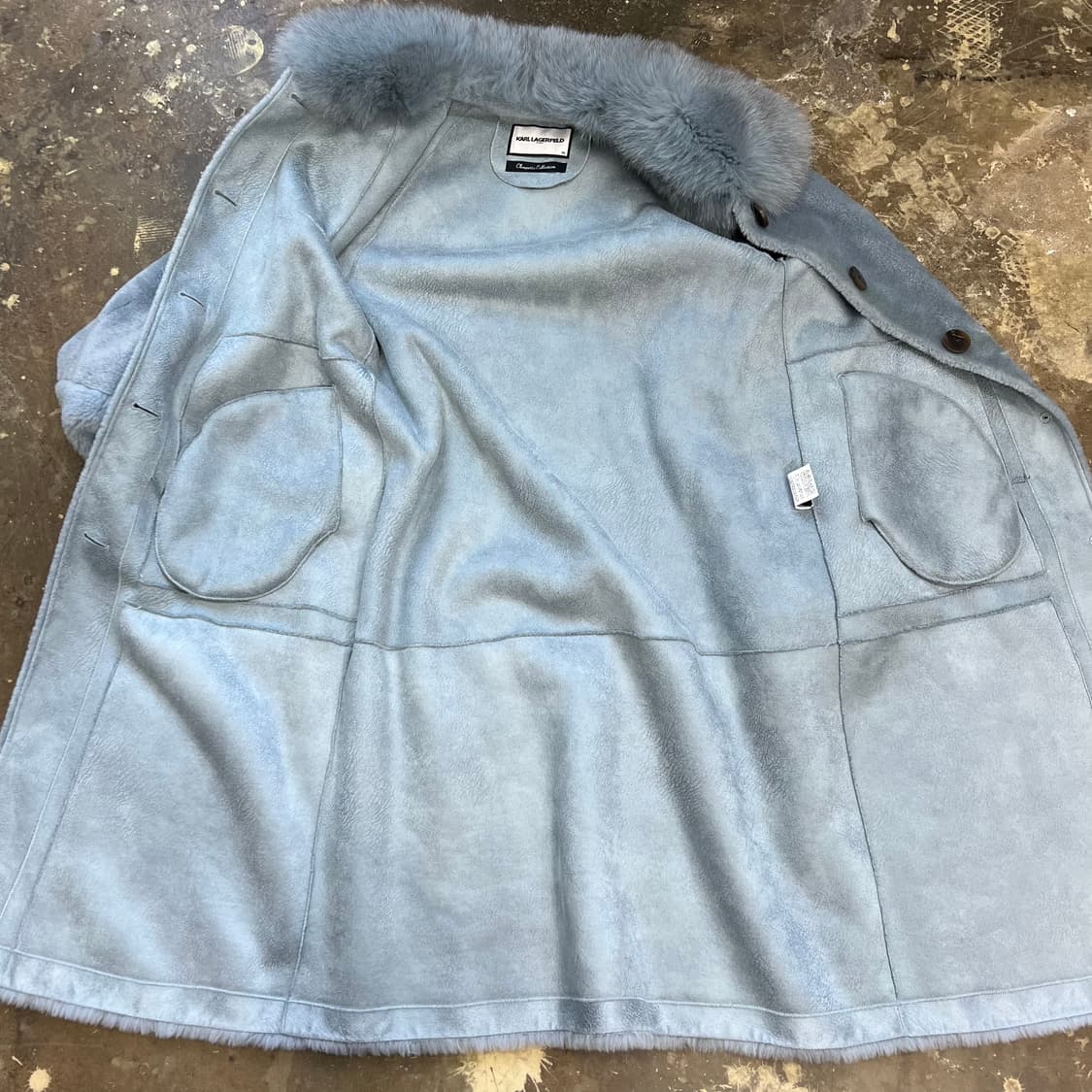 55) 칼라거펠트 사가폭스퍼 양모 코트 상품이미지5