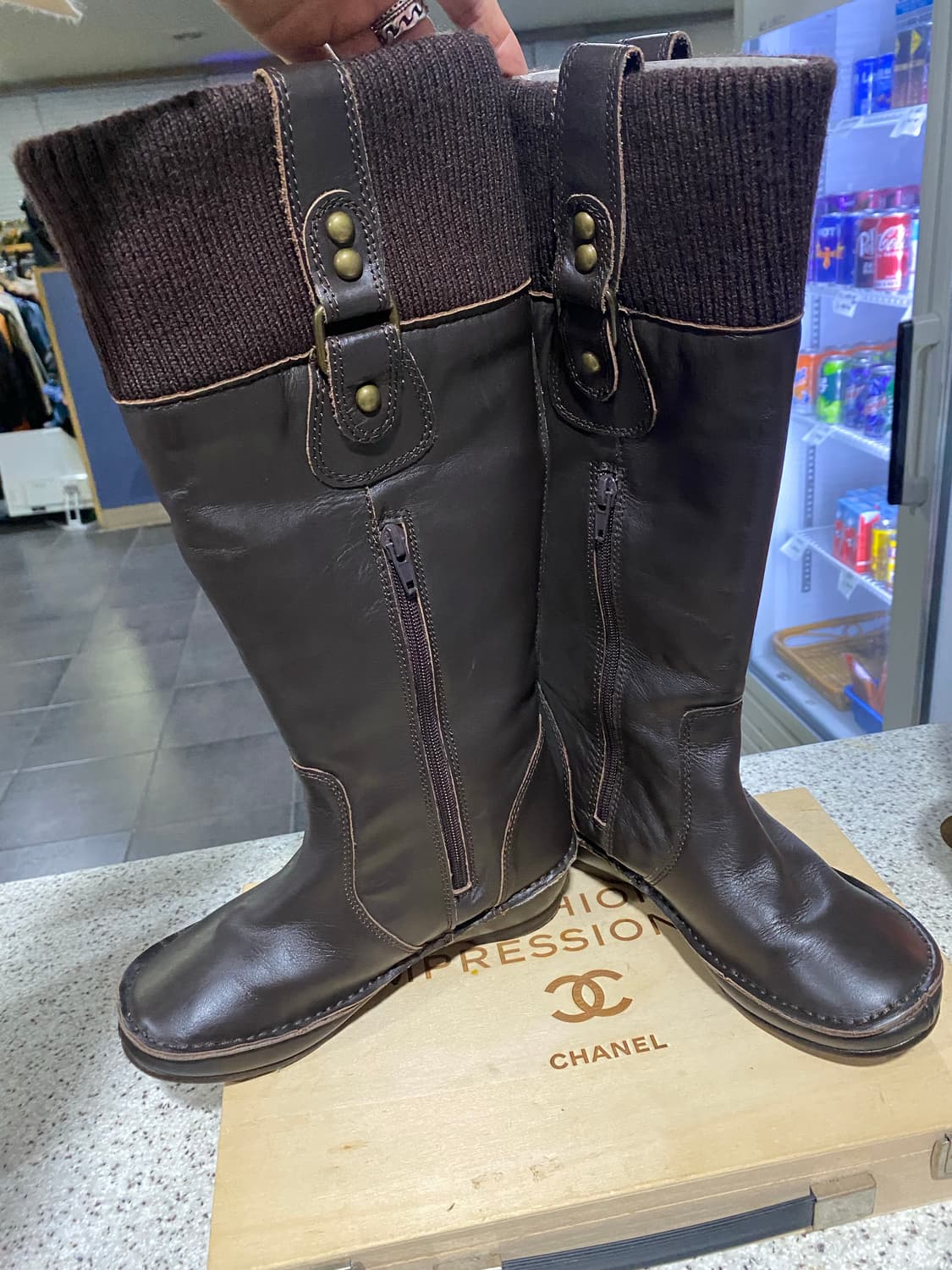 갈색 롱부츠 M 사이즈 상품이미지9