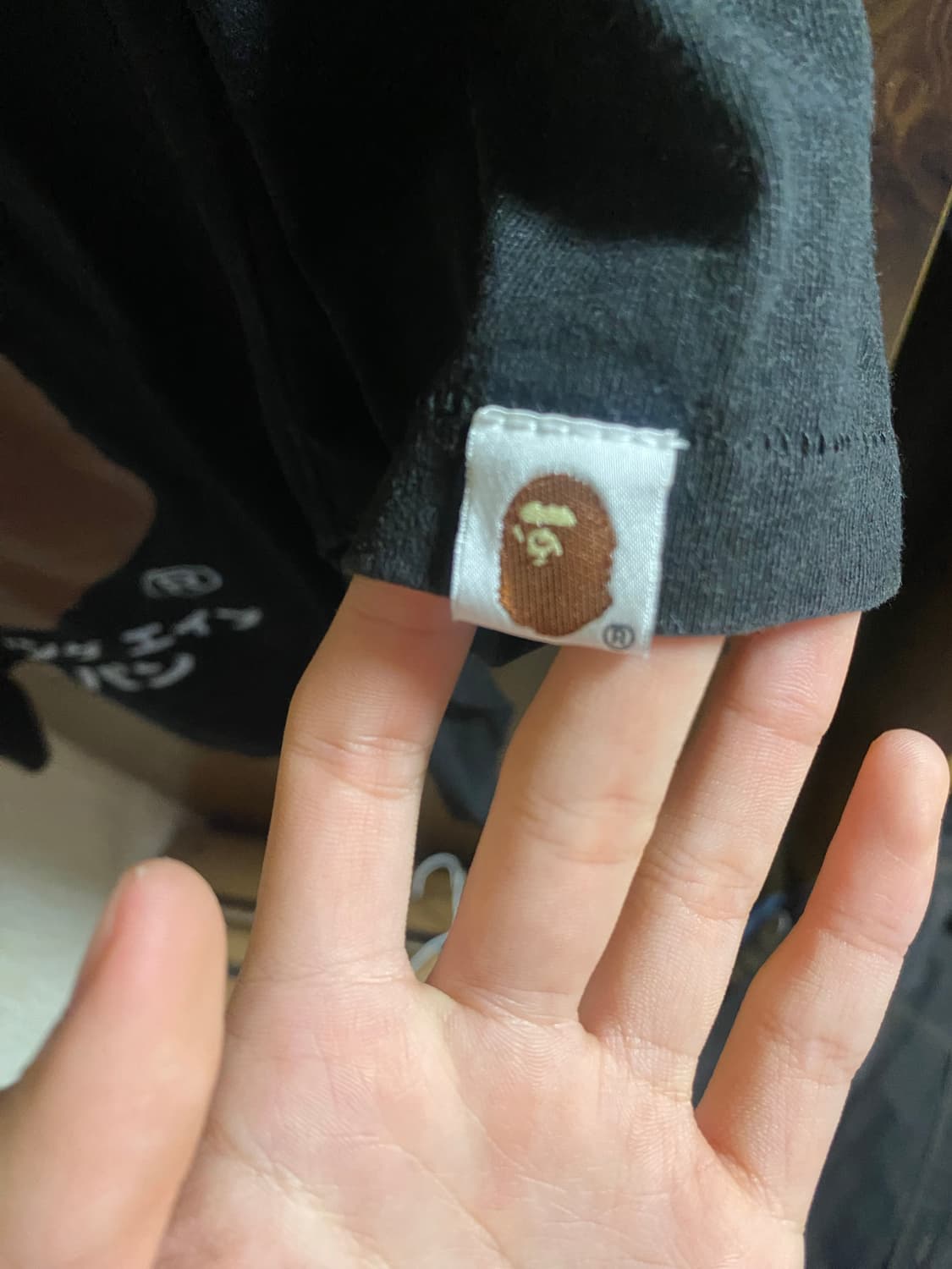 베이프 재패니즈 폭스 마스크 티셔츠 블랙 상품이미지4