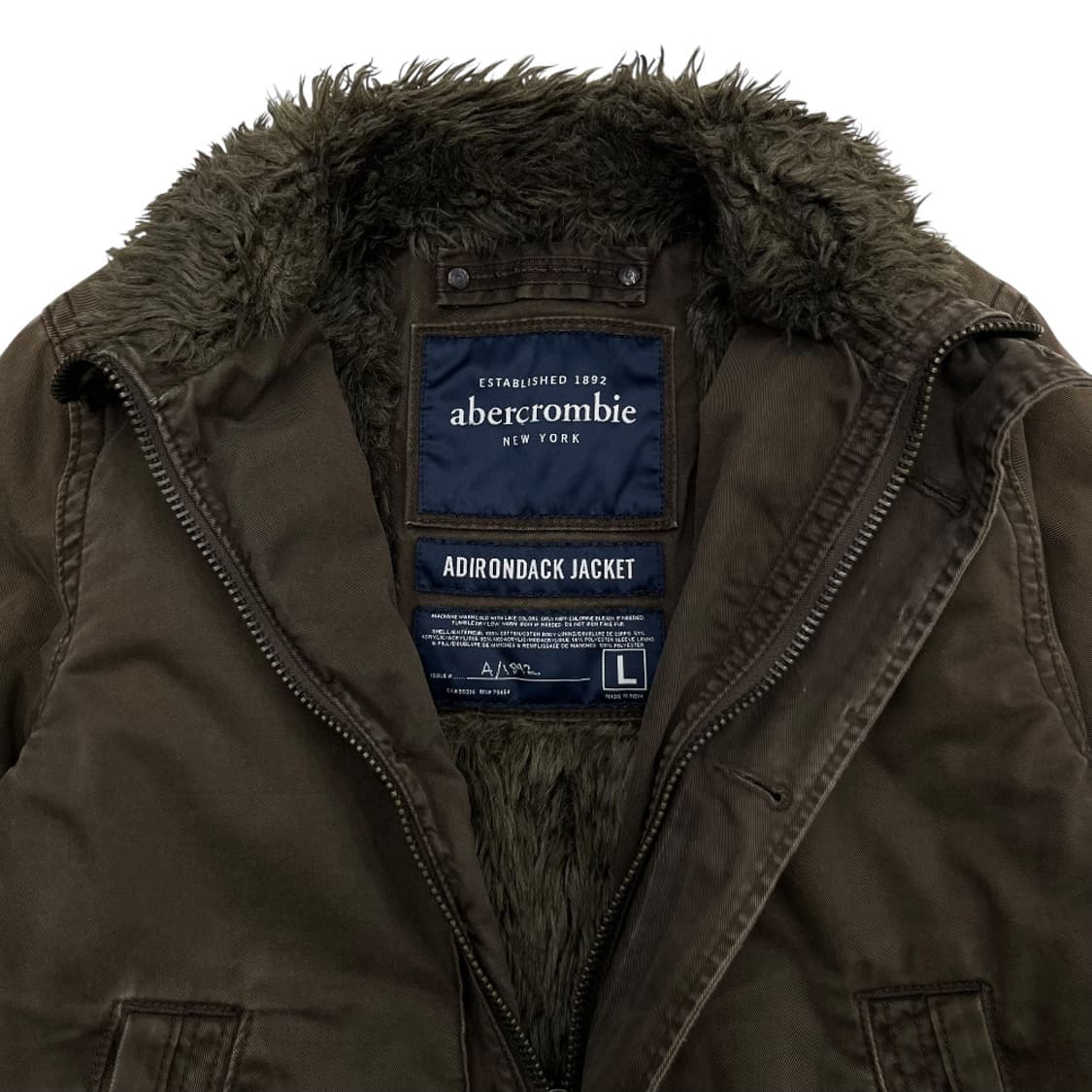 아베크롬비 y2k 아디론닥 딥카키 울프죠 자켓 L 상품이미지6
