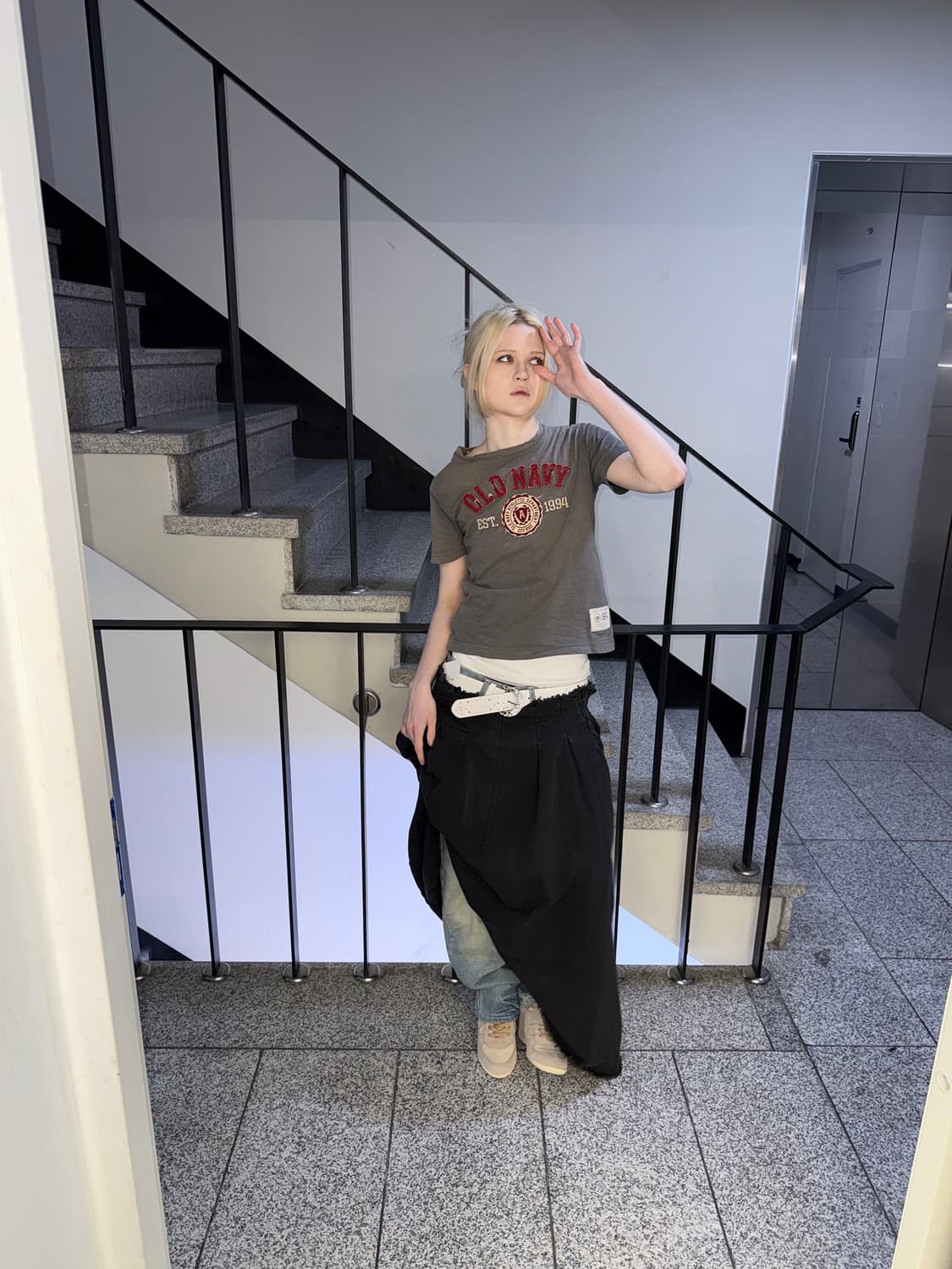 raw cut maxi skirt 상품이미지1