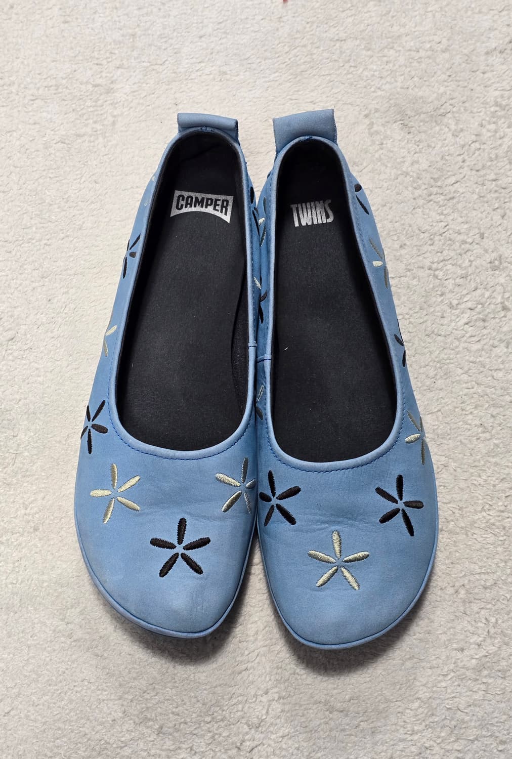 Camper 캠퍼 트윈스 블루 누벅 발레리나 40 상품이미지3