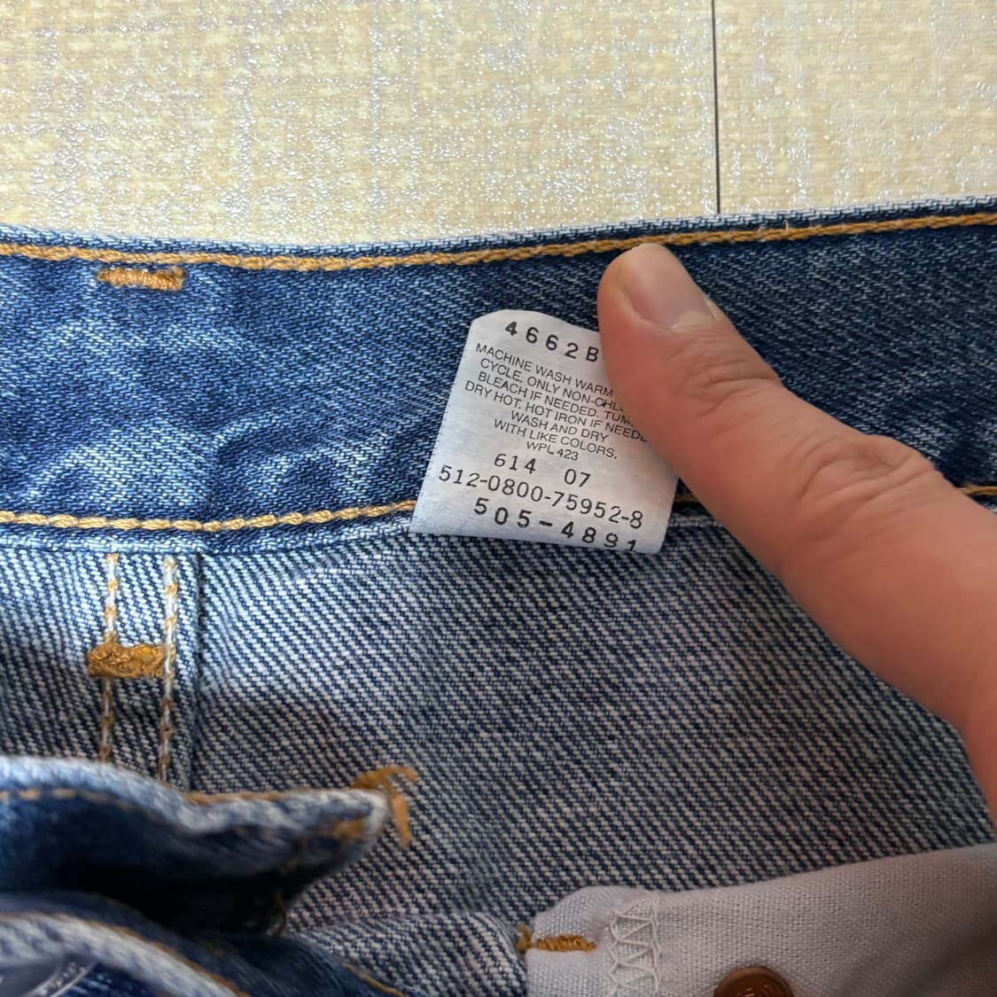 80s  CANADA 🇨🇦리바이스 505 오렌지 탭 중청 데님 상품이미지4