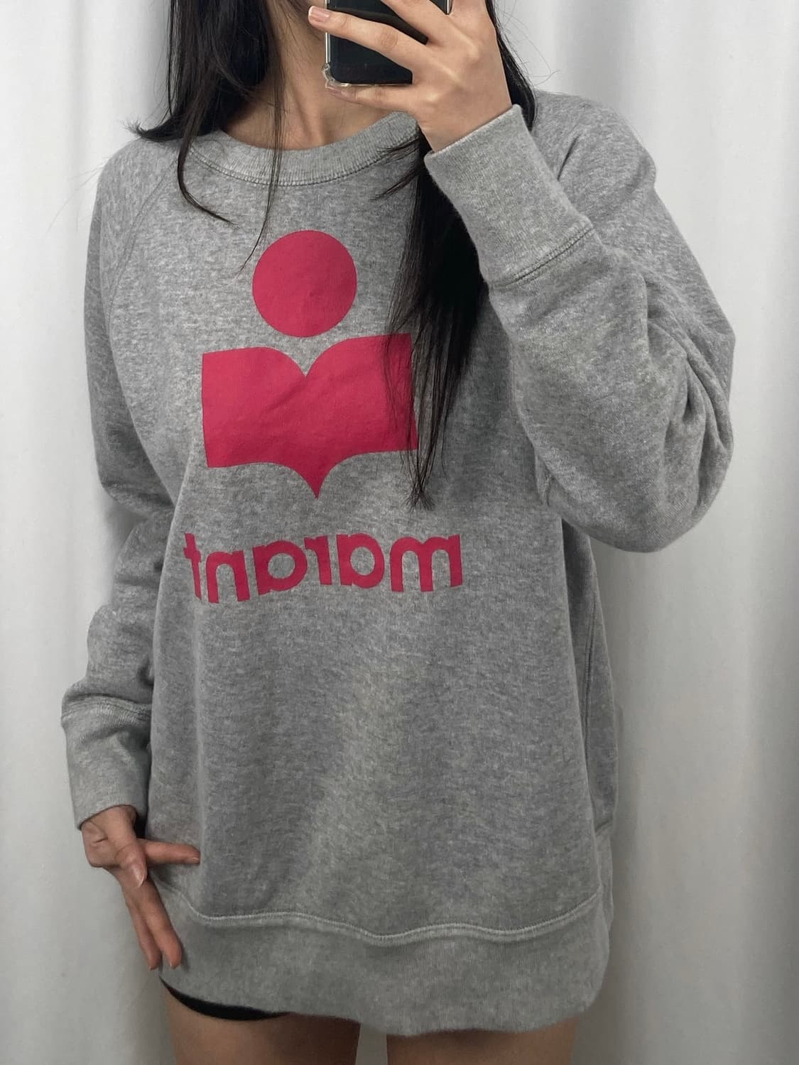 이자벨마랑 그레이 빅로고 맨투맨 상품이미지2