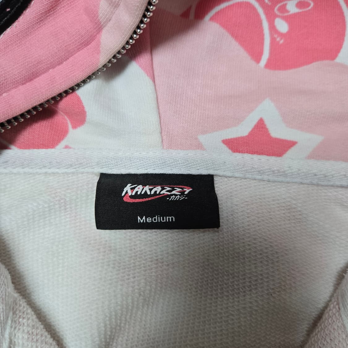 Kakazzy 카카지 풀집업 커비 후드집업 카모 핑크 상품이미지2