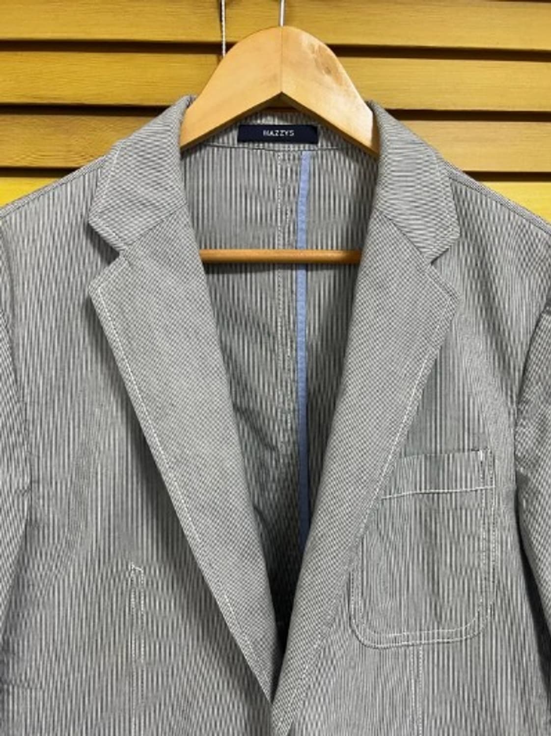 헤지스 남성 잔스트라이프코튼자켓 95 상품이미지1