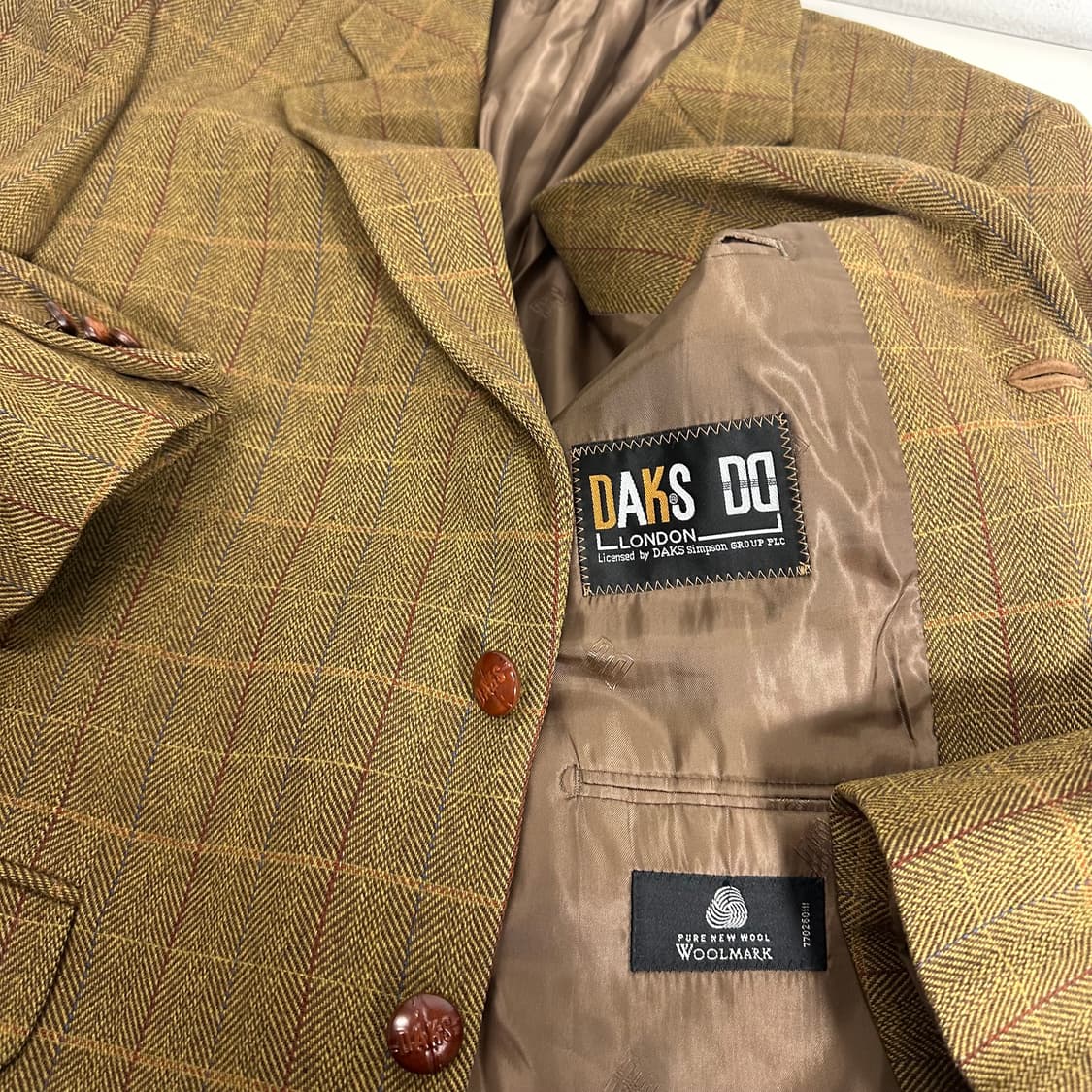 L 닥스 콩단추포인트 체크 울 블레이져 상품이미지2