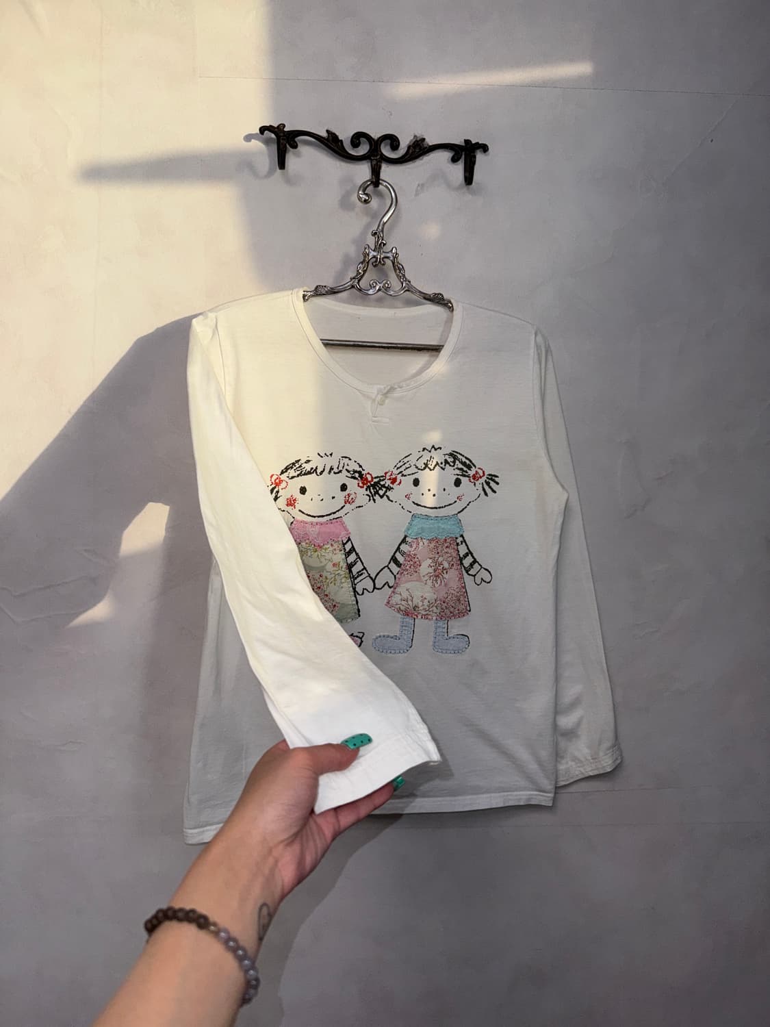 White twin babies patch long sleeve 상품이미지2