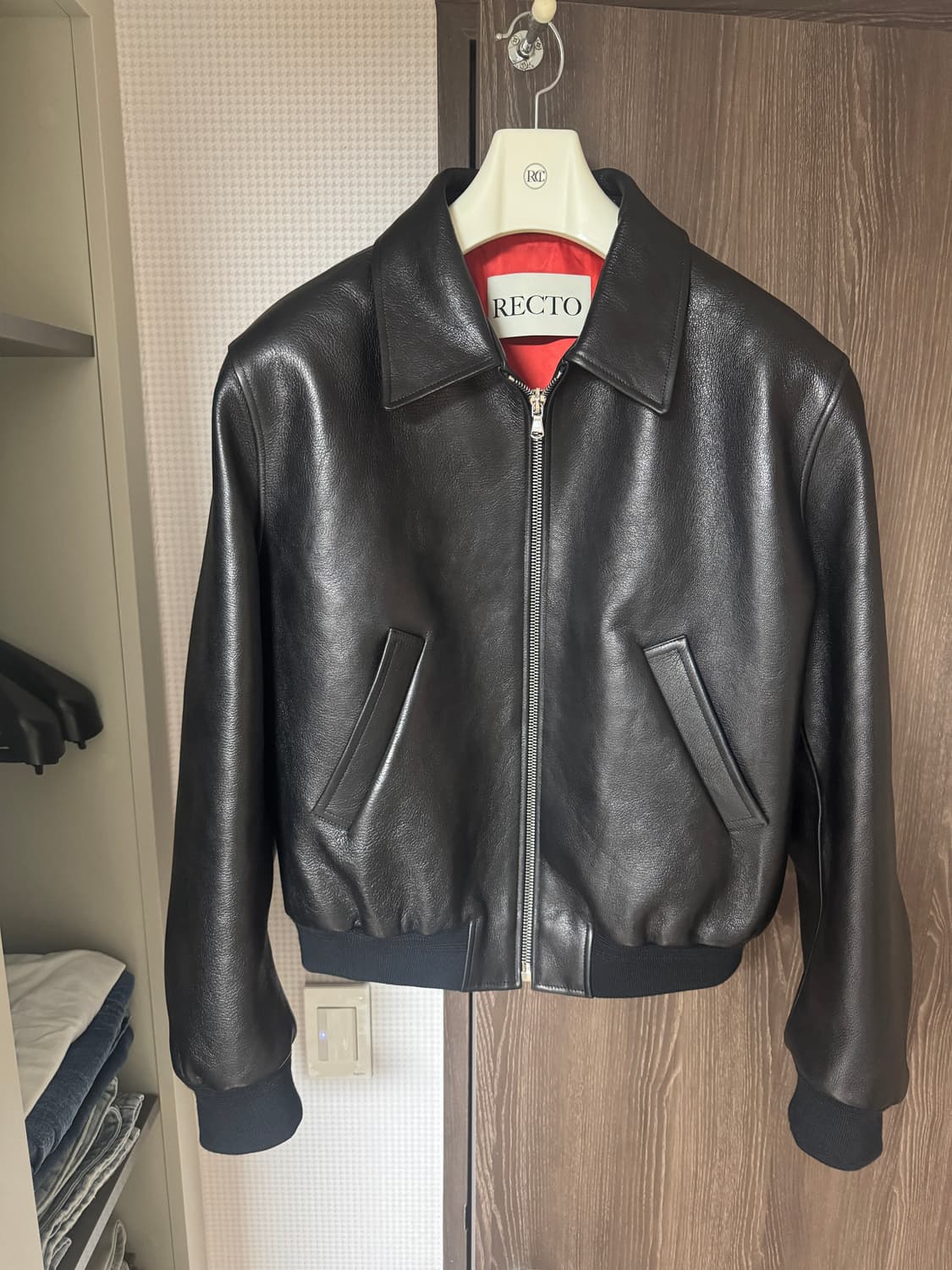 렉토 26ss 벤 고트 가죽자켓 L사이즈 새상품 판매 상품이미지2