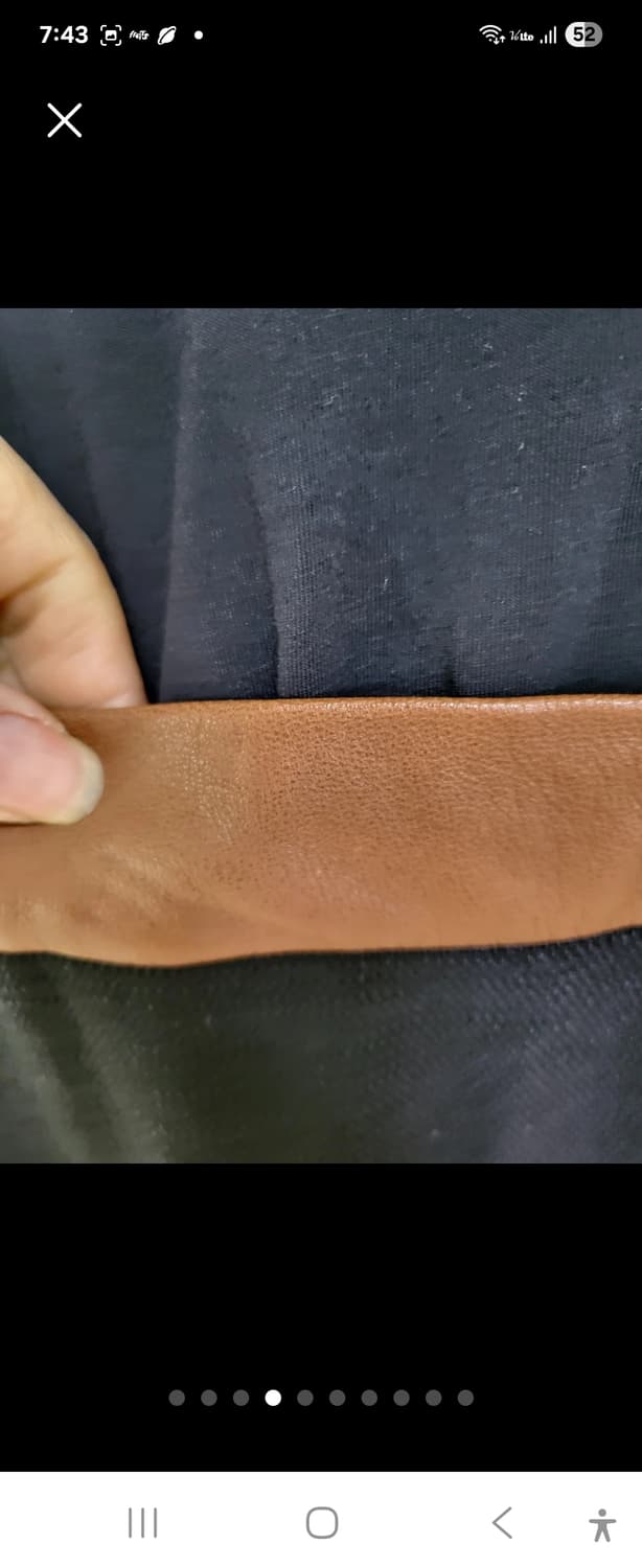 특가!DKNY 도나카렌 리얼가죽+고급린넨+면 배색원피스free 상품이미지4