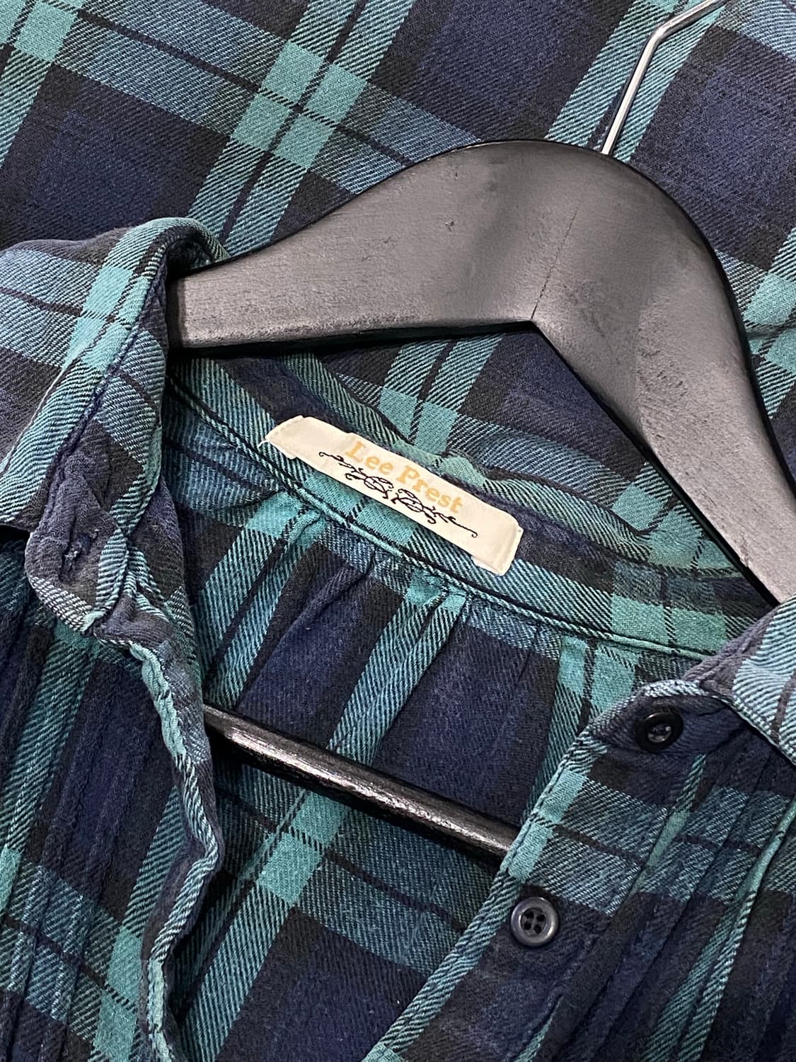 Lee prest 셔링 디테일 체크셔츠 상품이미지10