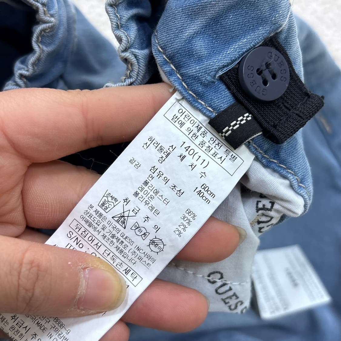 140 신상품 게스 키즈 데님 팬츠 0326E 상품이미지4