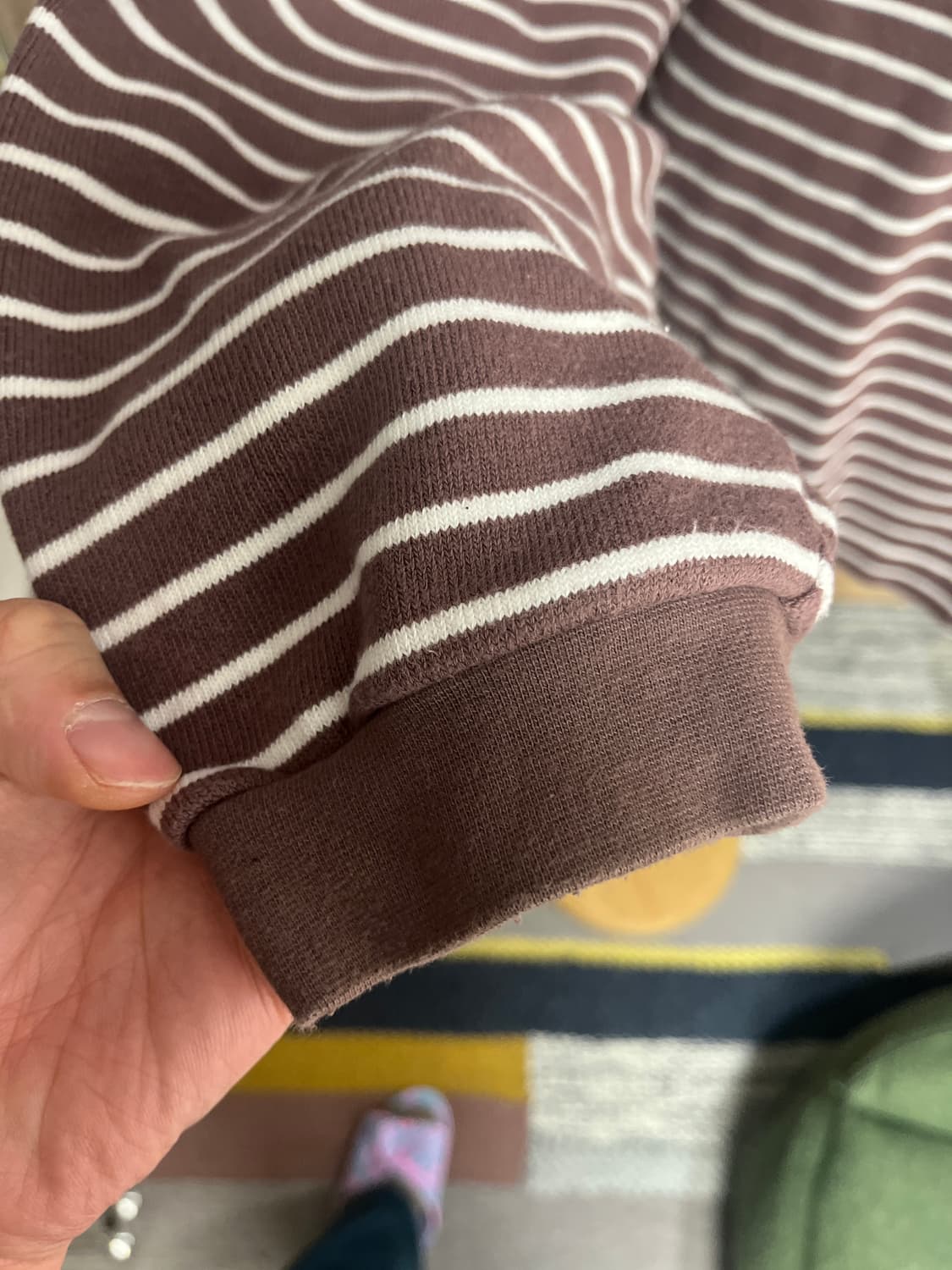 EVCON 에비콘 스트라이프 나그랑 오버핏 롱슬리브 3 상품이미지3