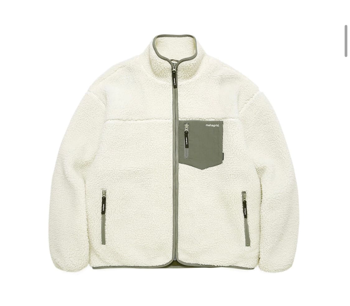 마하그리드 셔파 플리스 자켓 아이보리 점퍼 상품이미지1