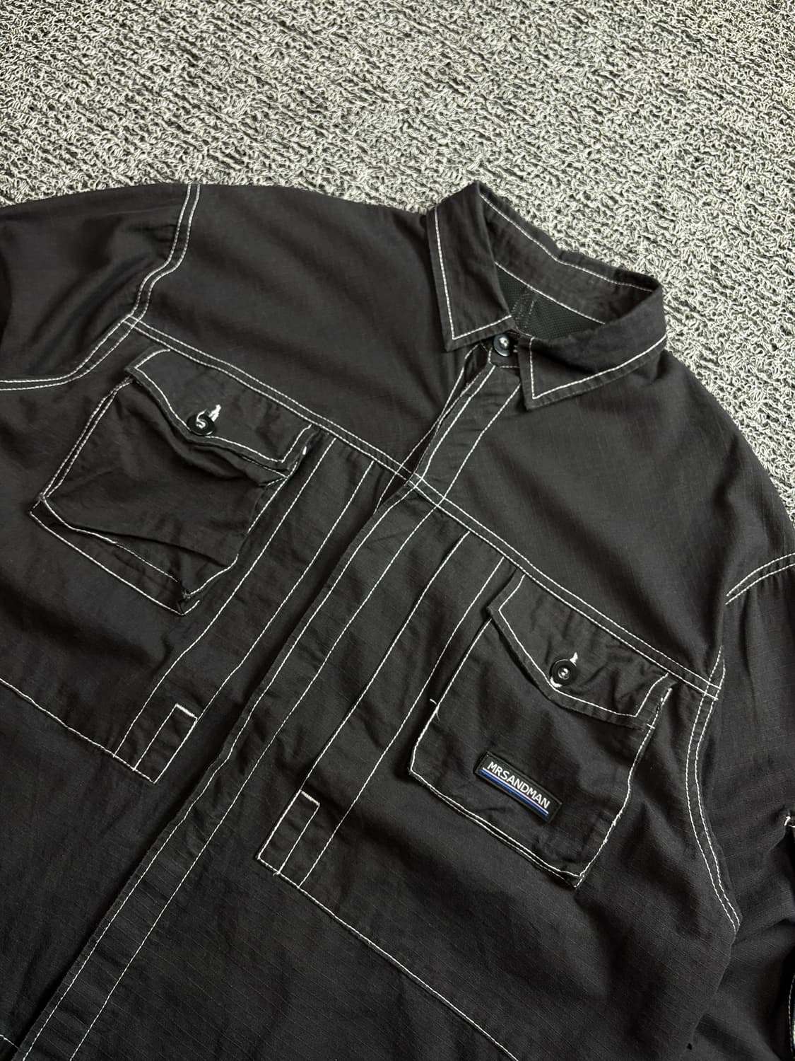 Mrsandman 아카이브 아웃스티치 블랙 워크 자켓 1747 상품이미지3