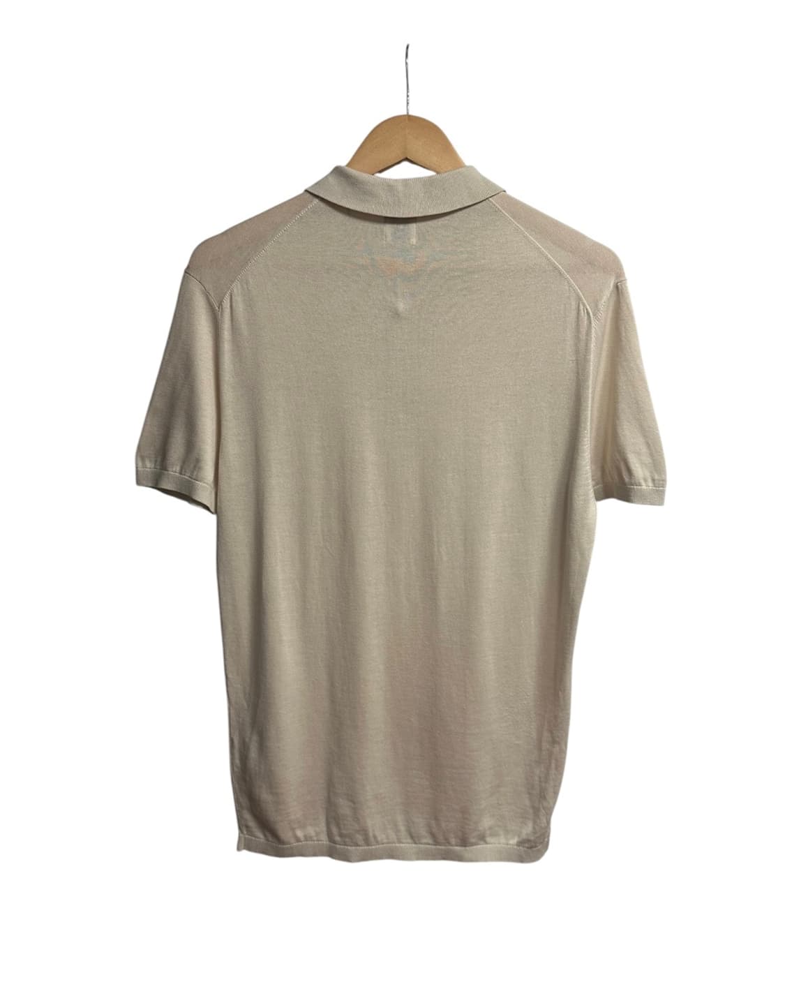 자라(zara) 레귤러핏 반팔 카라 니트 베이지 L size 상품이미지6