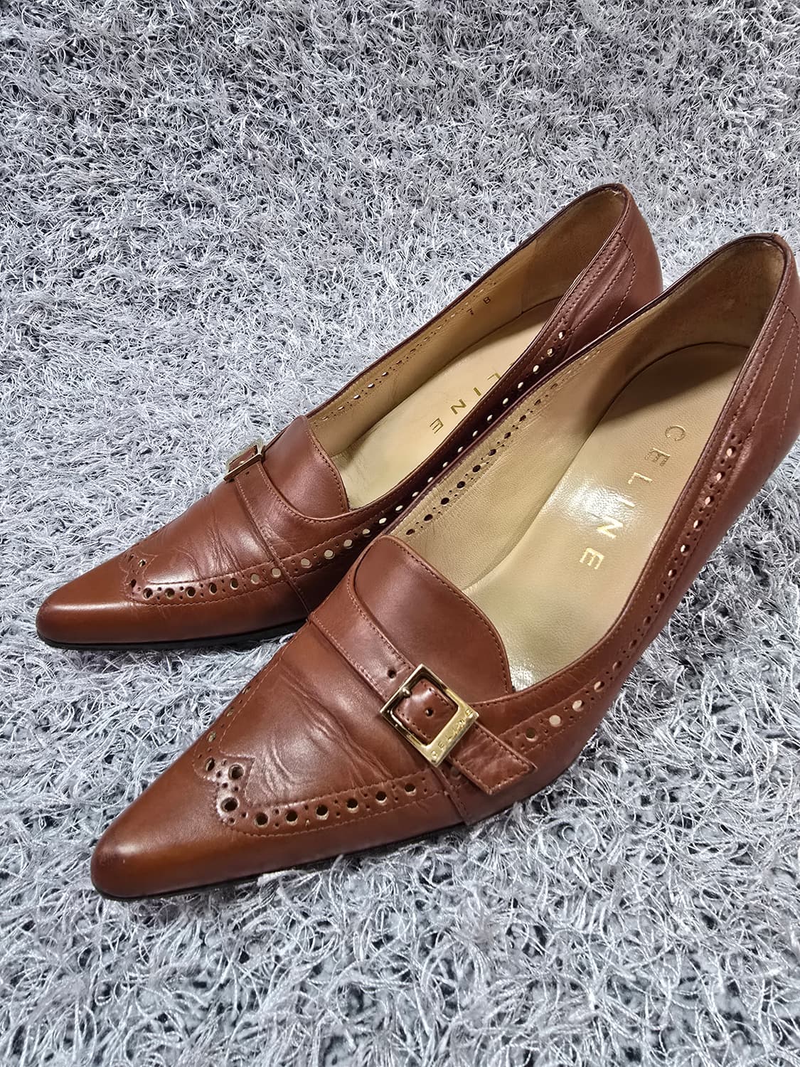 셀린느 빈티지 브라운 펌퍼스 힐 7B 상품이미지4