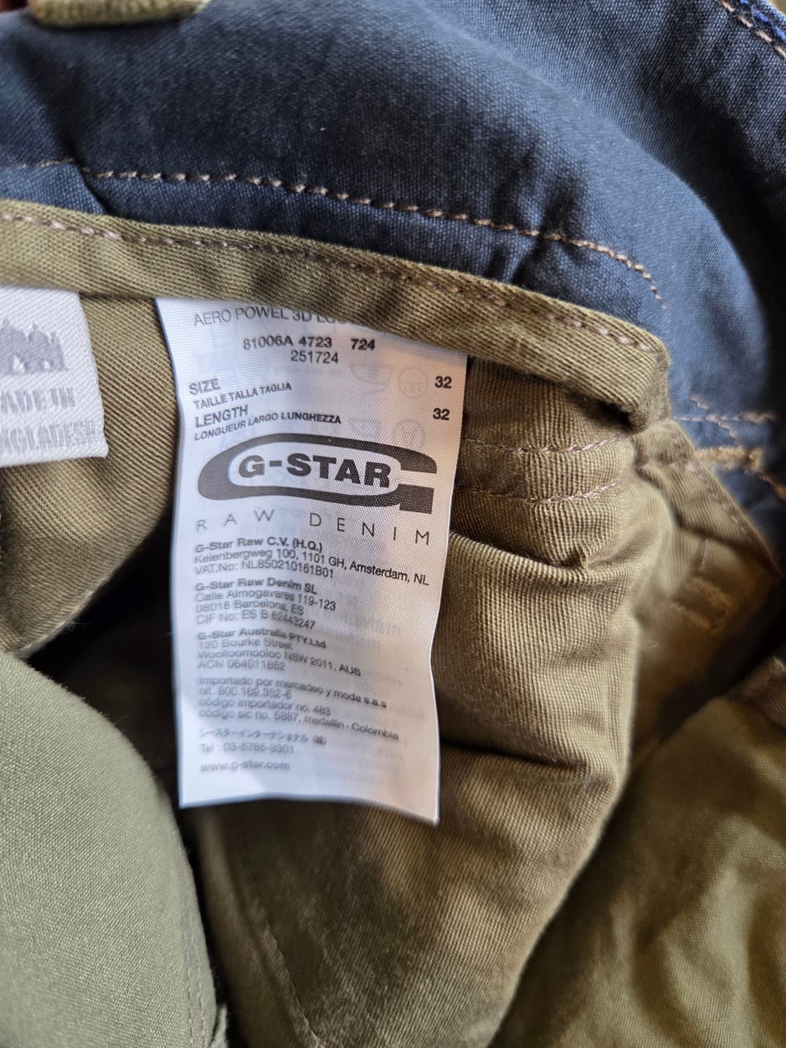 G-STAR RAW 카고 팬츠 올리브 컬러(28/32) 상품이미지6