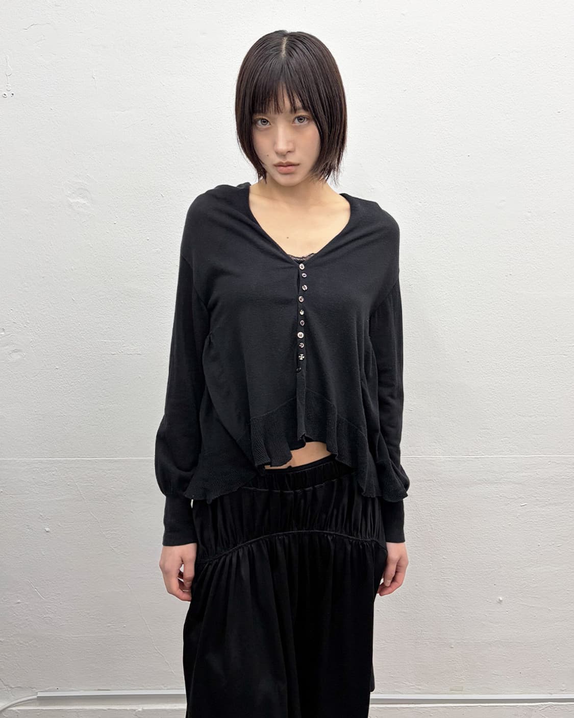 스나오 쿠와하라 페플럼 가디건 상품이미지1