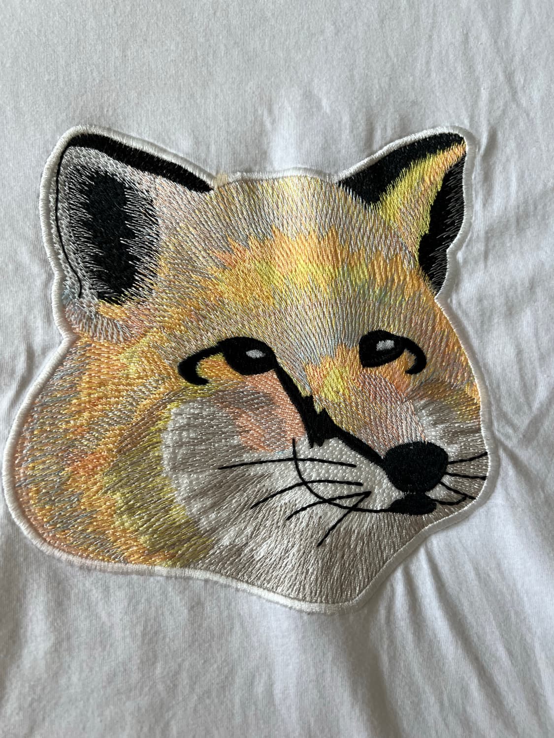 메종 키츠네 빅 파스텔 폭스 헤드 자수 티셔츠 상품이미지4