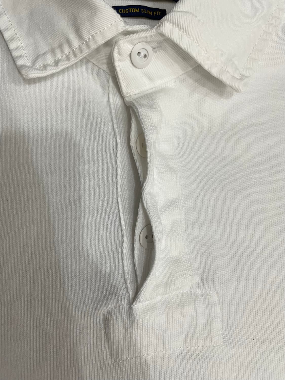 폴로 랄프로렌 커스텀 슬림핏 PK 럭비 반팔 카라티 화이트 상품이미지5