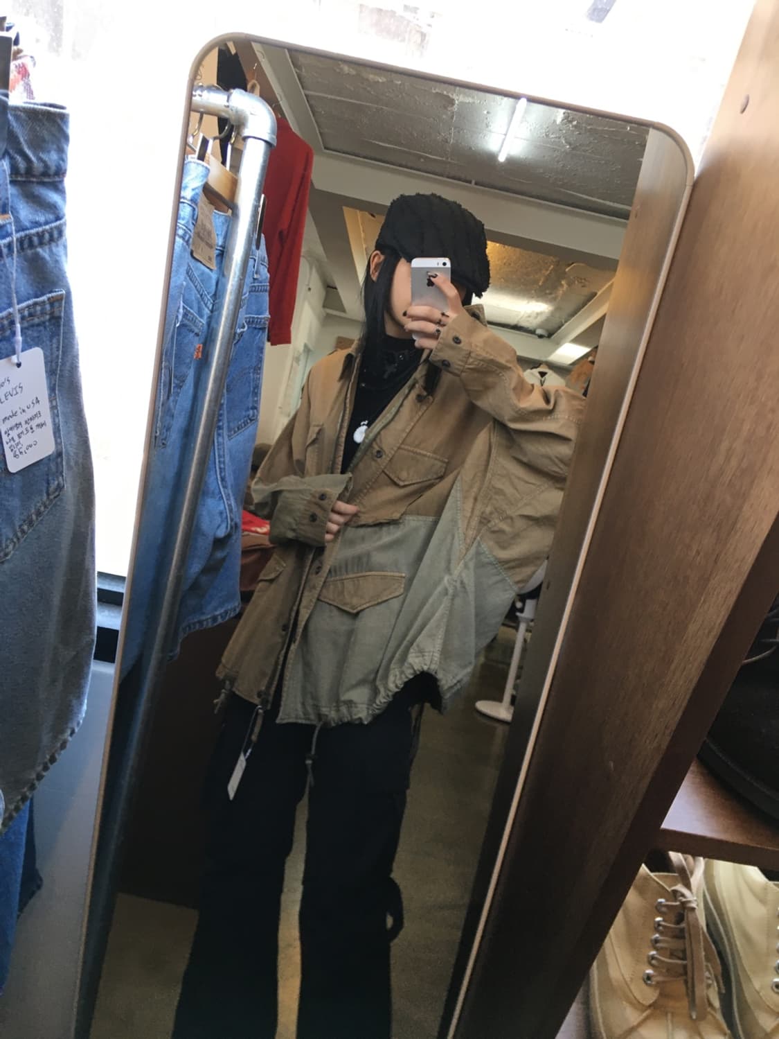  디젤 케이프 망포 쉐잎 밀리터리 베이스 자켓 상품이미지3