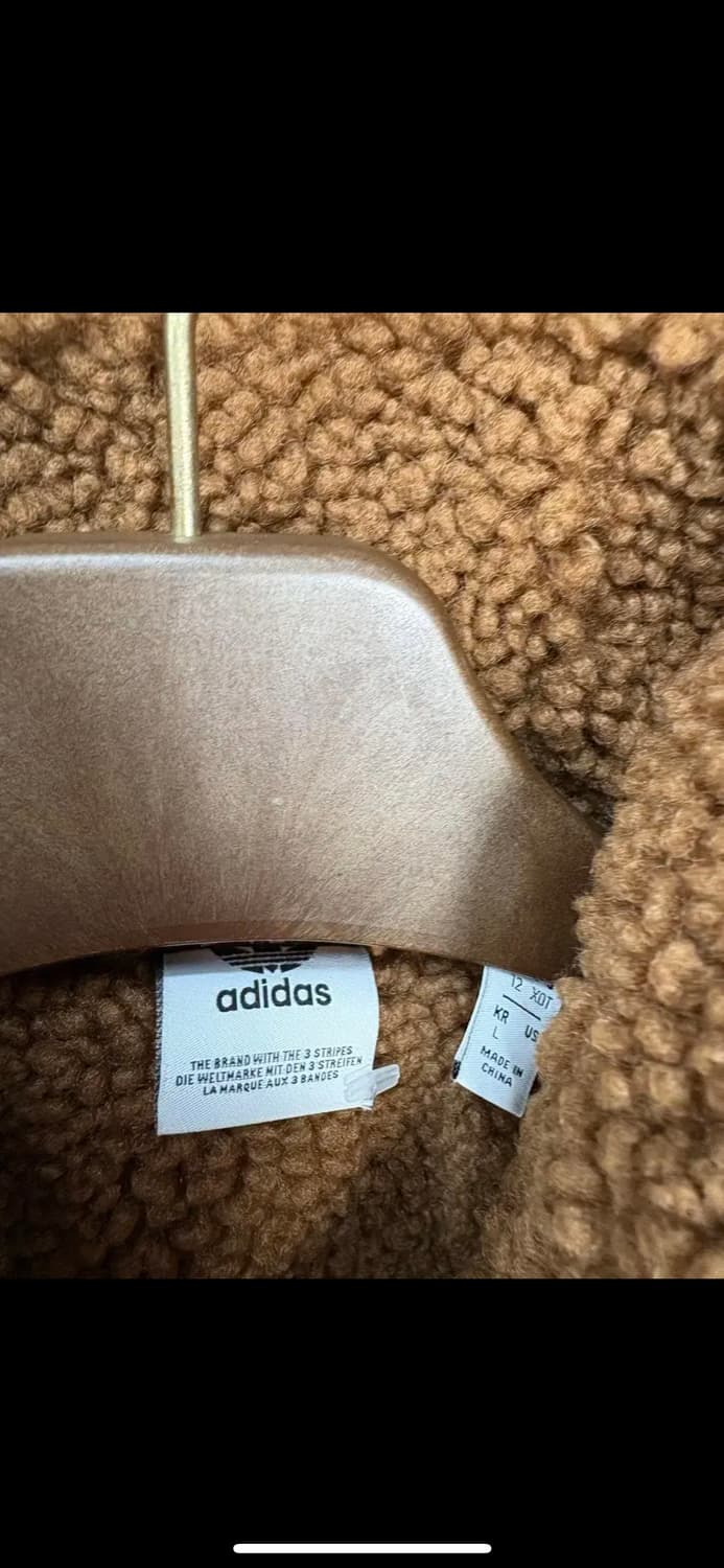 아디다스 쉐르파 브라운 오버핏 뽀글이 점퍼 H1075 상품이미지6