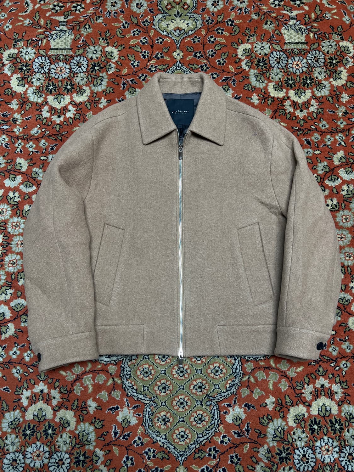 [100] 질스튜어트 뉴욕 베이지 울 미니멀 자켓 S 상품이미지1