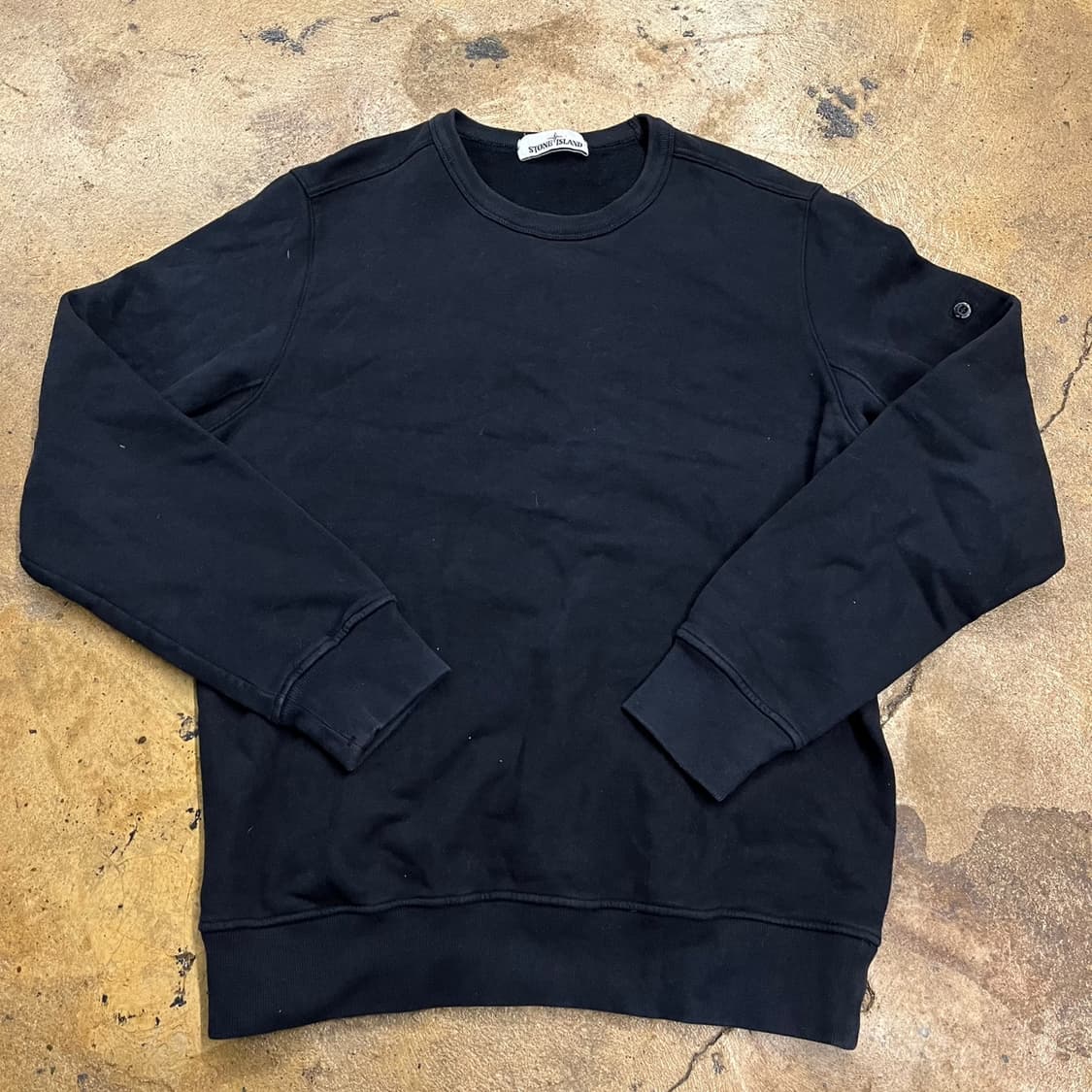 [정품/L] 스톤아일랜드 블랙 맨투맨 티셔츠 b16 상품이미지2