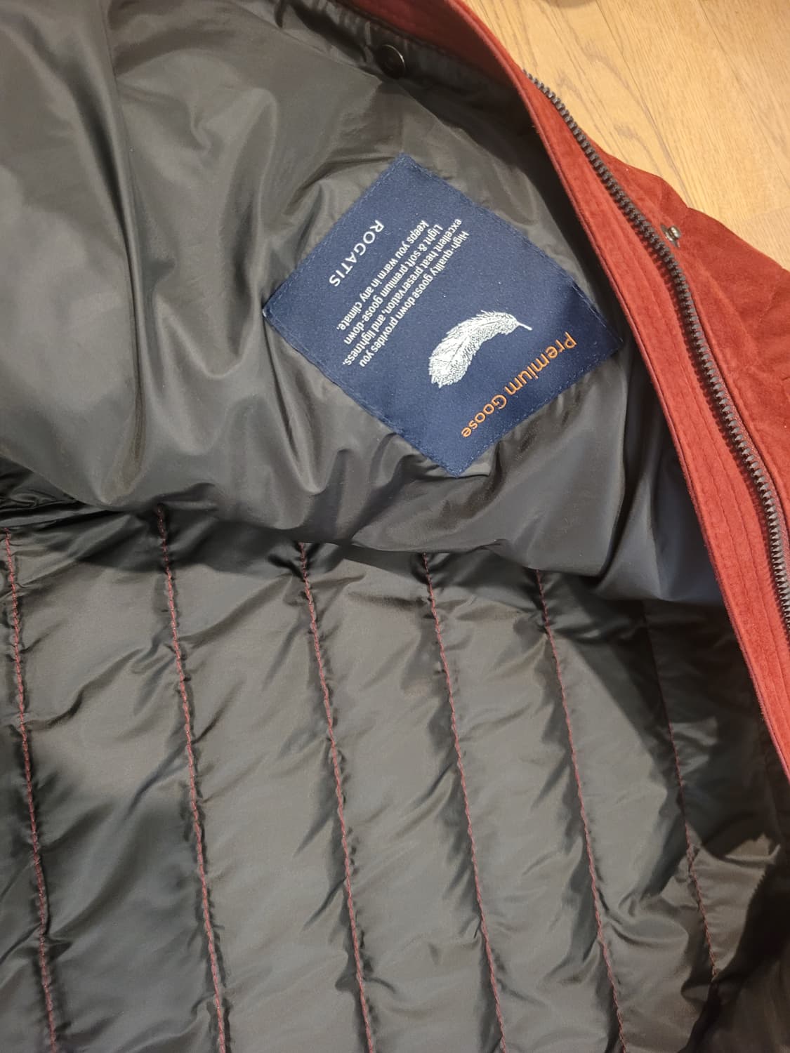 로가디스퀼팅 레더 스웨이드 다운점퍼100 상품이미지5