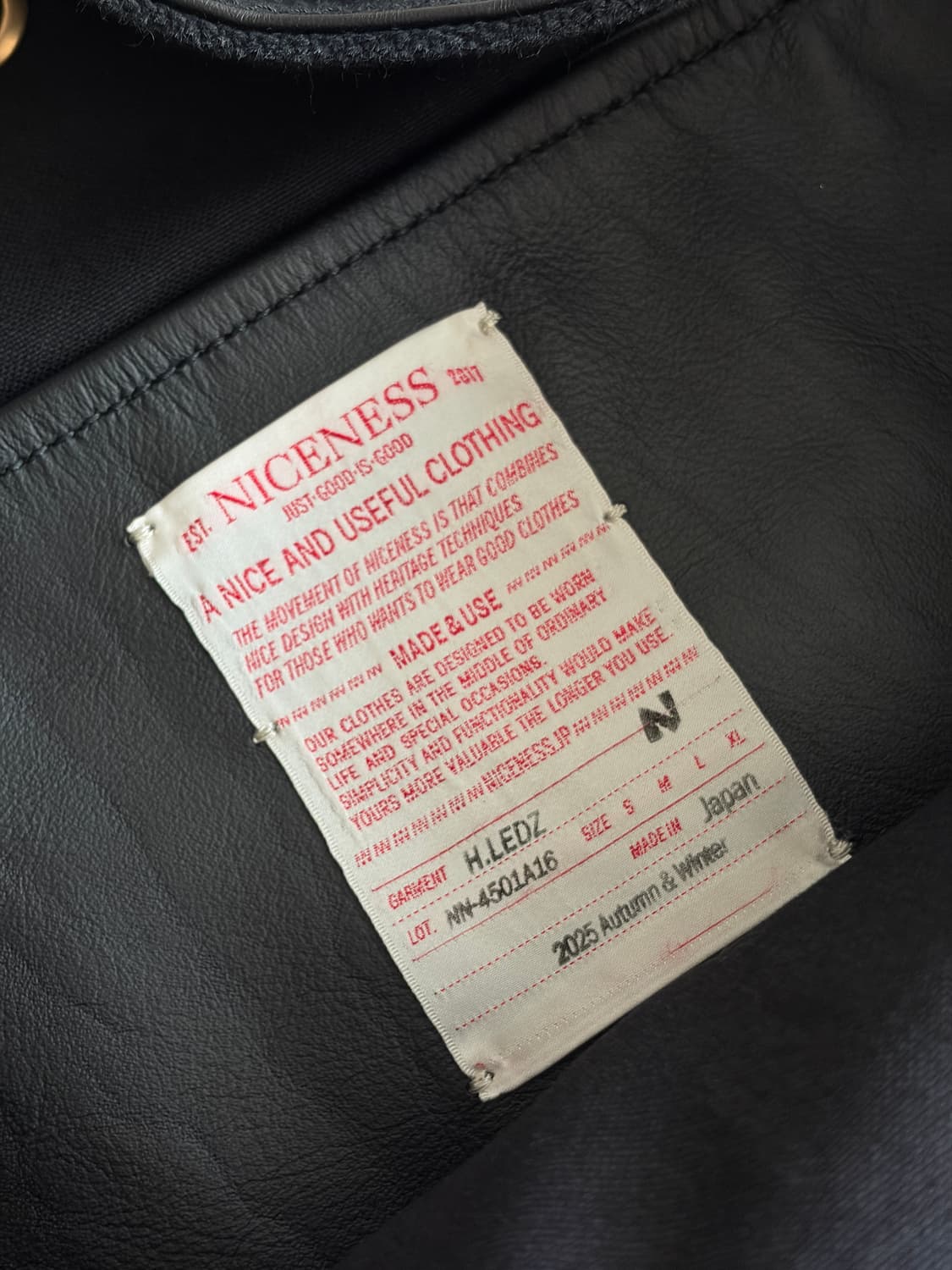 NICENESS  토트백  H.LEDZ  25AW  [BLACK]  상품이미지6