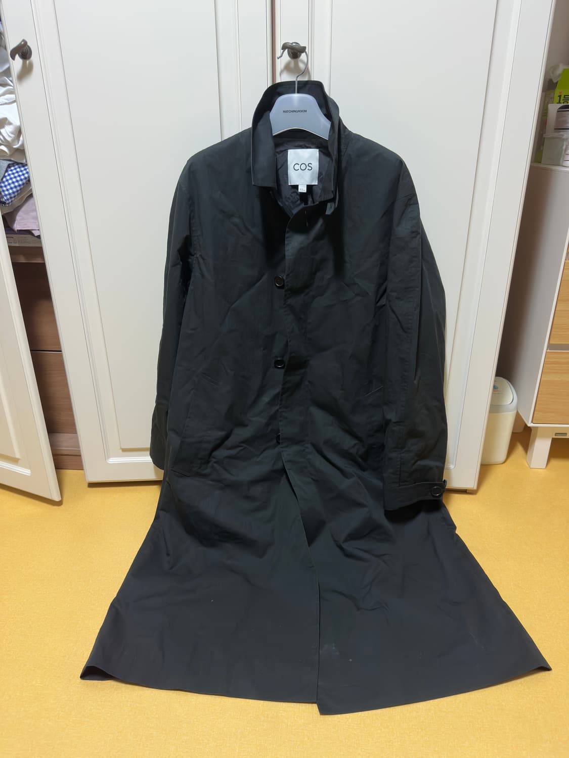 cos 코튼 트렌치 코트 블랙 50사이즈 상품이미지1