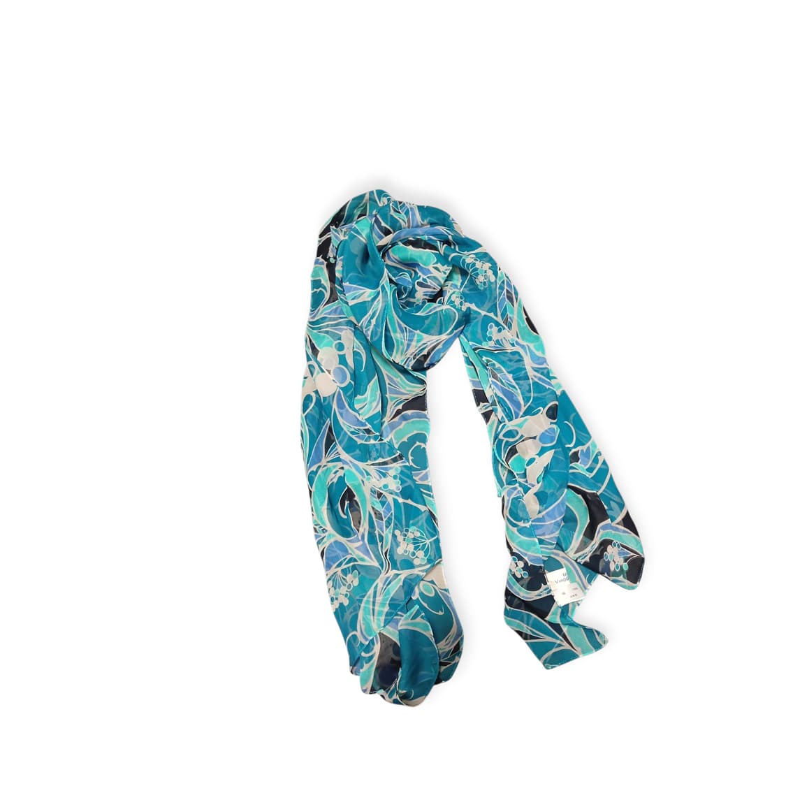 히피 청록 패턴 실크스카프  상품이미지1