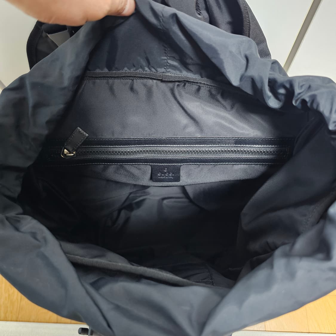 구찌 테크노 웹스트라이프 캔버스 백팩_미사용 상품이미지5