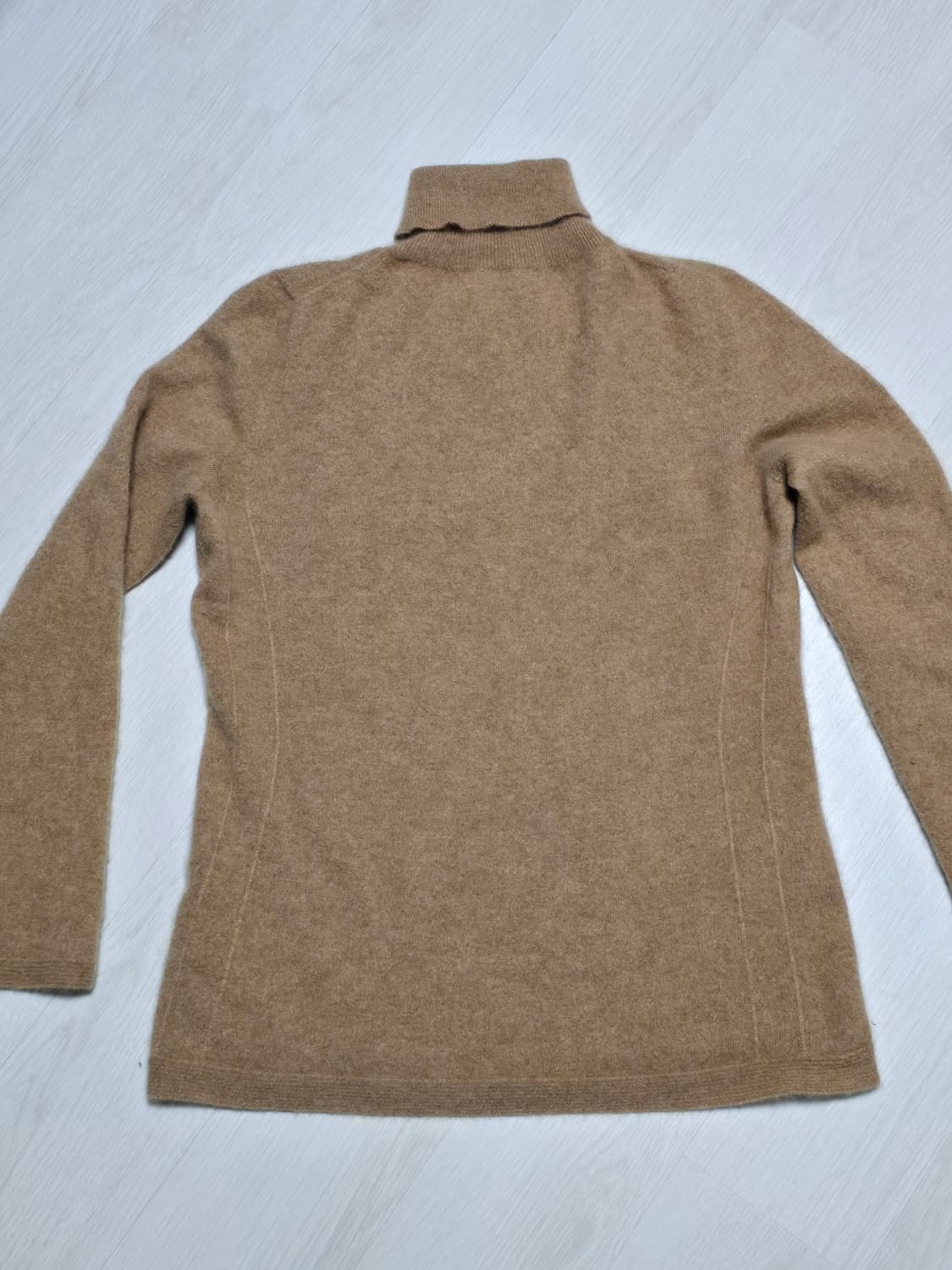 LBL 퓨어 캐시미어 100 베이지 니트 터틀넥 상품이미지2