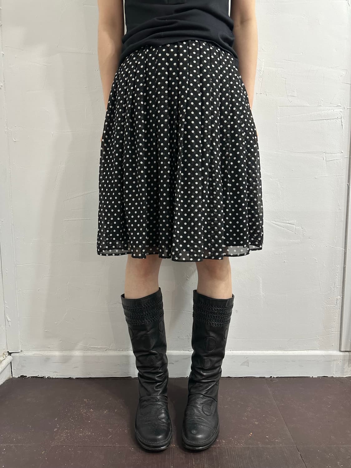 uniqlo dot pleats skirt 상품이미지2
