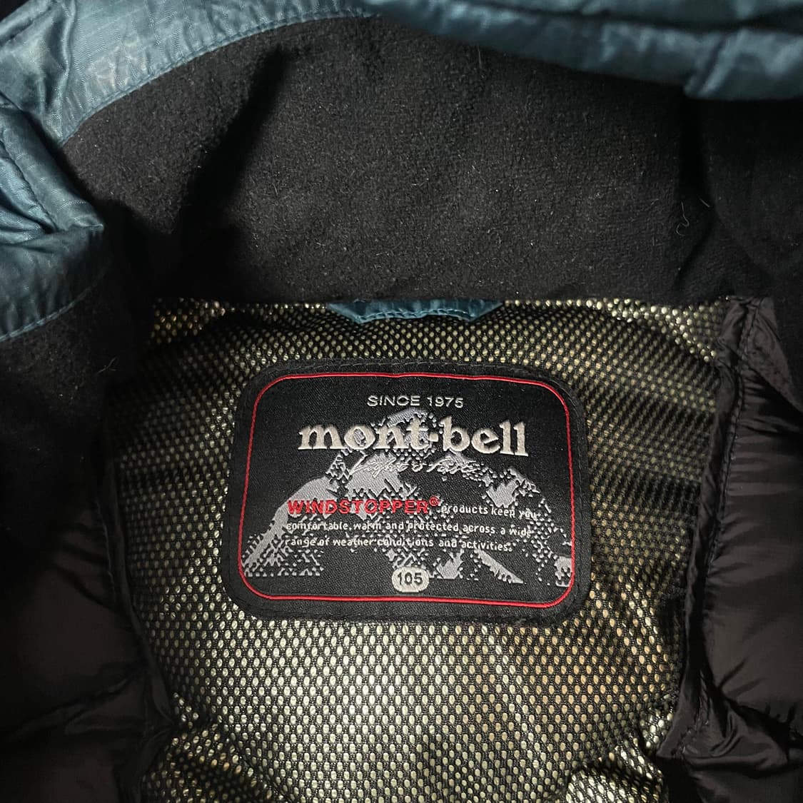 몽벨 투톤 배색 구스다운 패딩 점퍼 105 상품이미지5