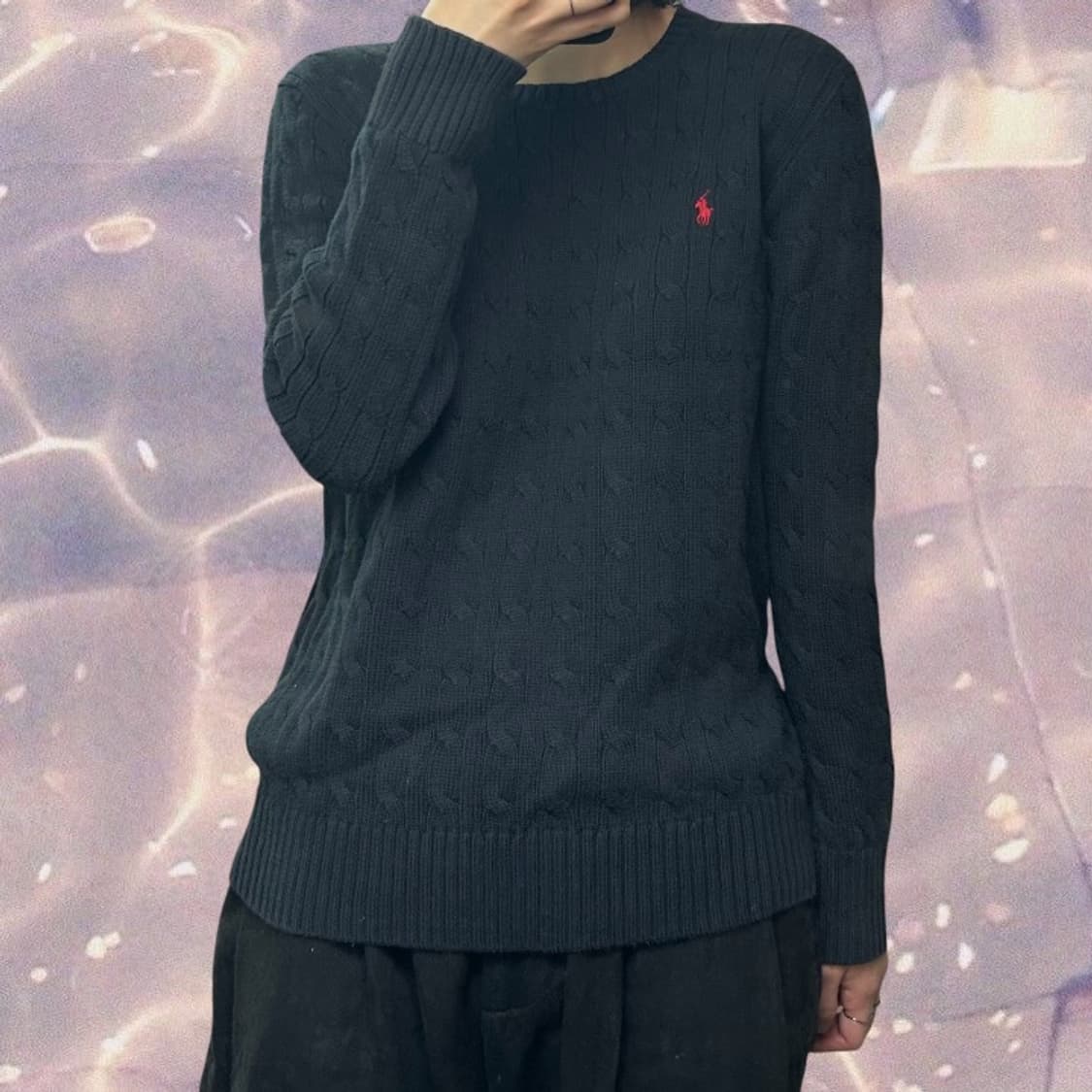 폴로 랄프로렌 신형 보이즈 꽈배기 니트 블랙 L 상품이미지2