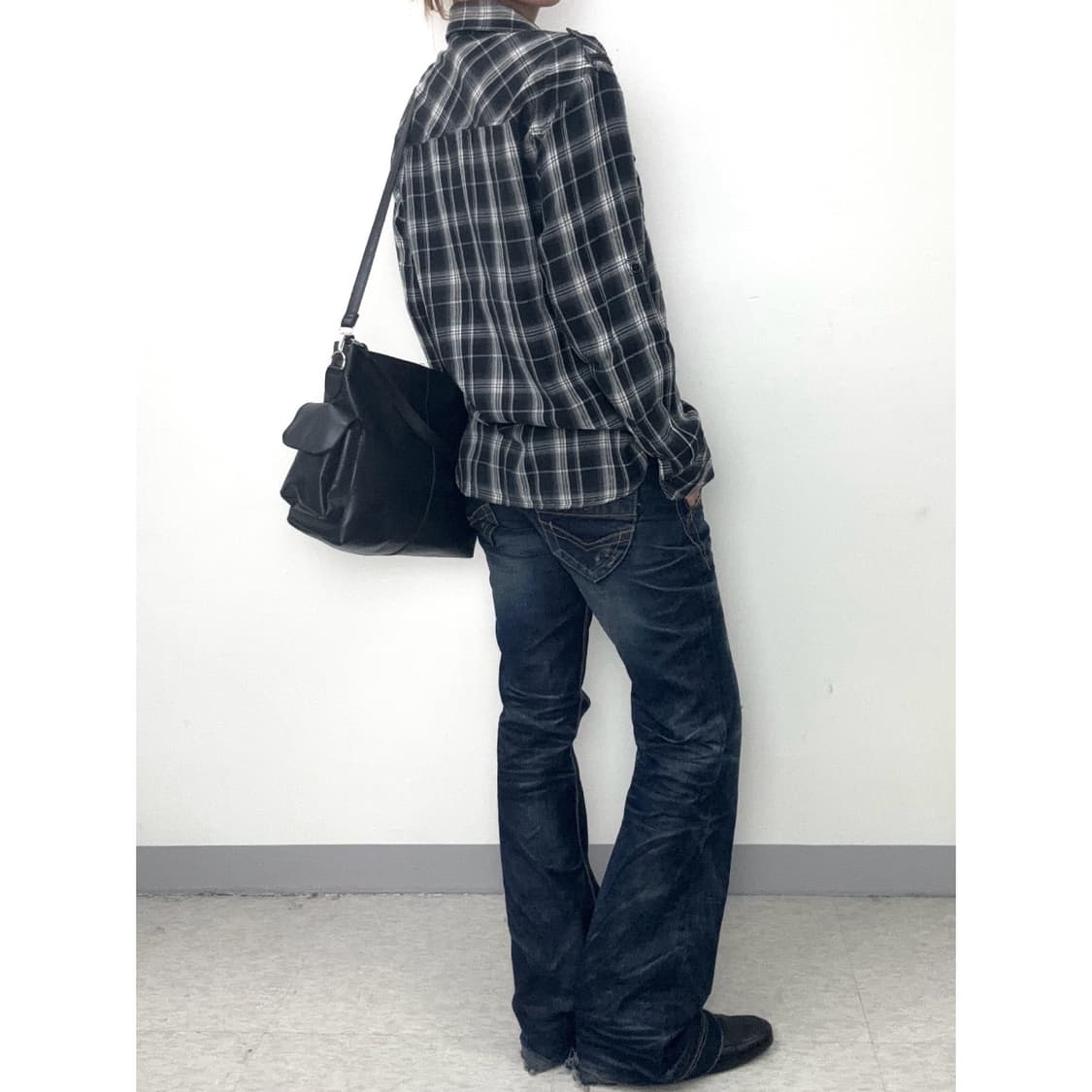 빈티지 펑크 체크 셔츠 상품이미지3