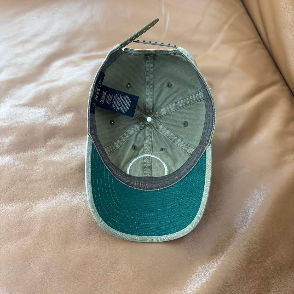 RRL 더블알엘 랄프로렌 폴로 윙로고 6패널 볼캡 모자 워시드 카키 상품이미지6