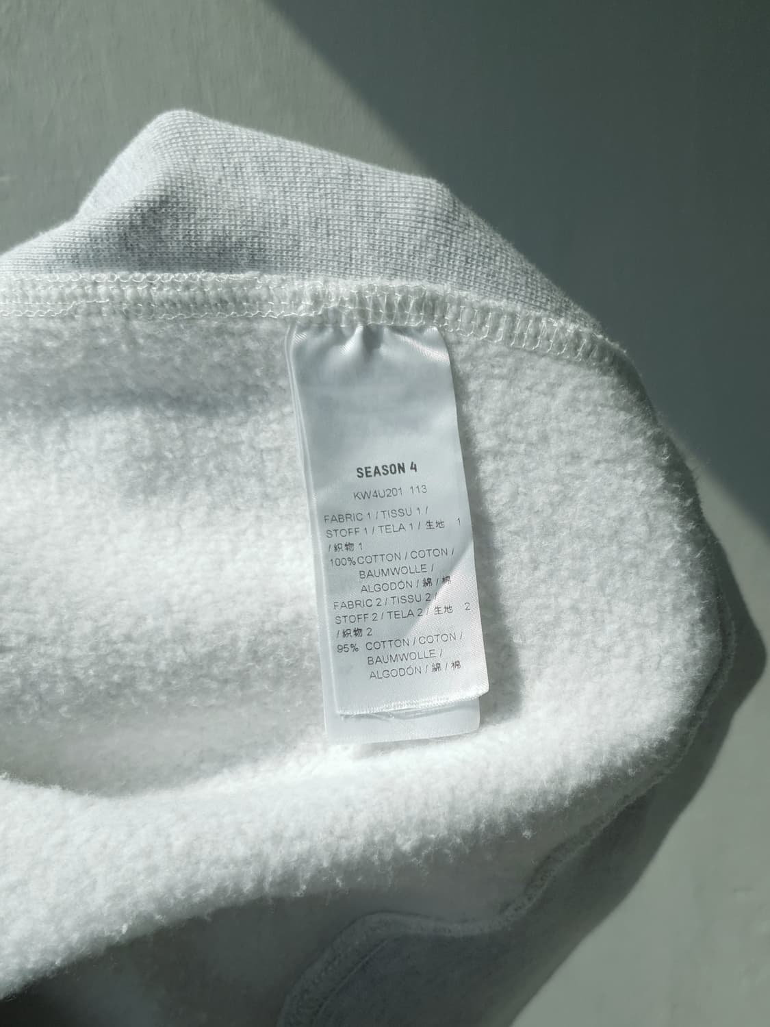 Yeezy Season4 light heather grey hoodie 상품이미지10