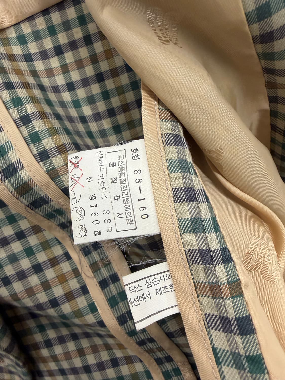 닥스(DAKS) 빈티지 체크 블레이저 자켓 상품이미지4