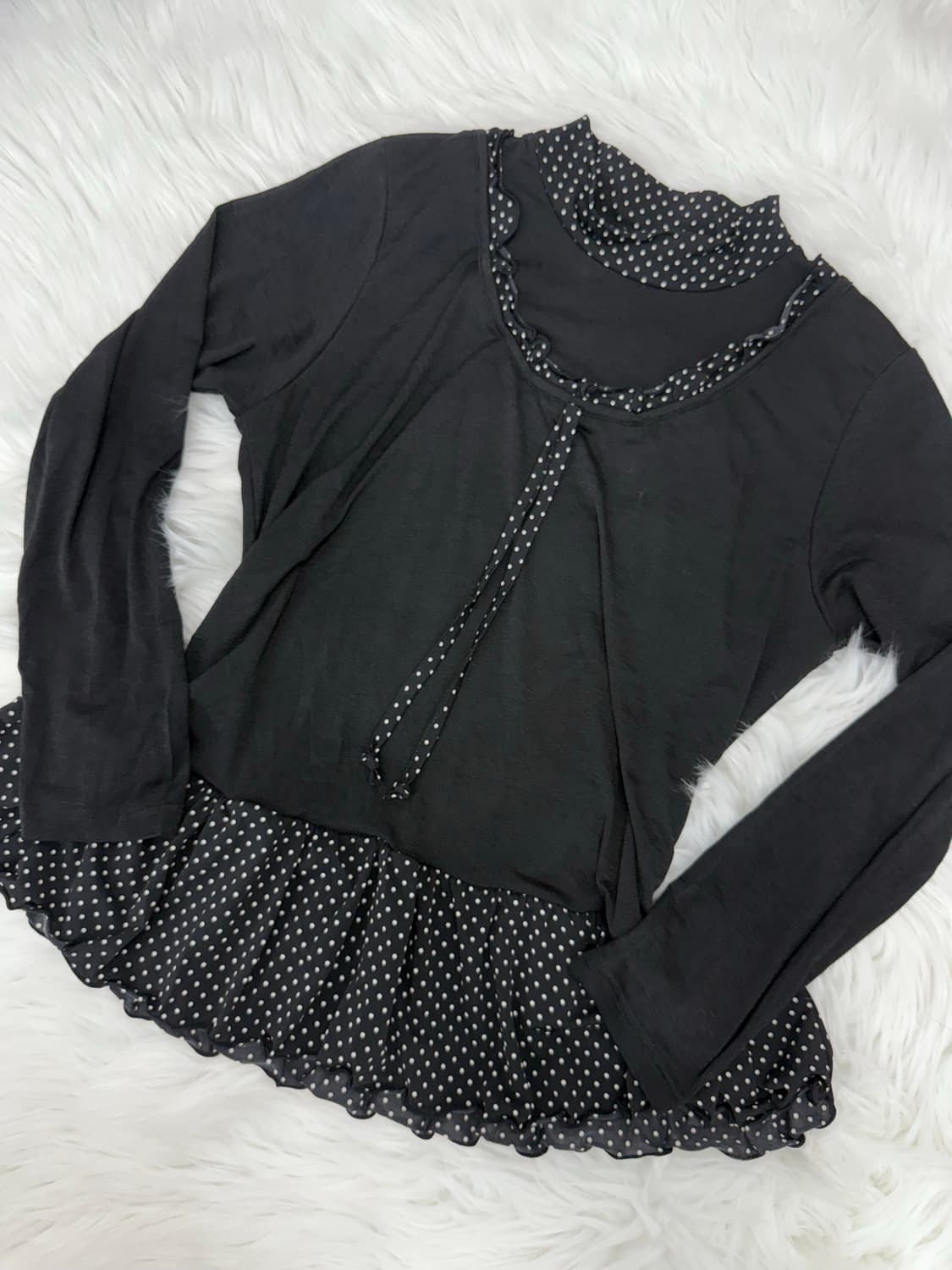 Dot point black long sleeve 상품이미지3